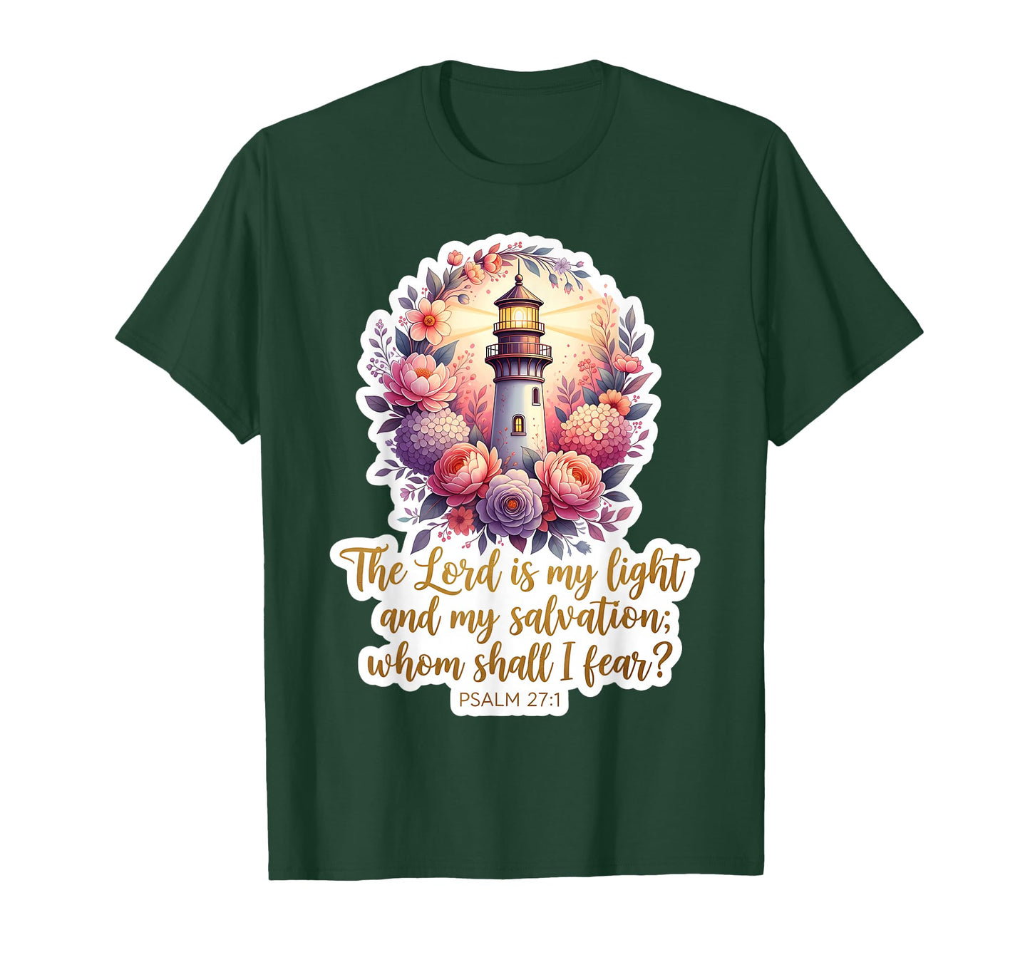 Christian Woman Verse The Lord is My Light and My Salvation T-Shirt