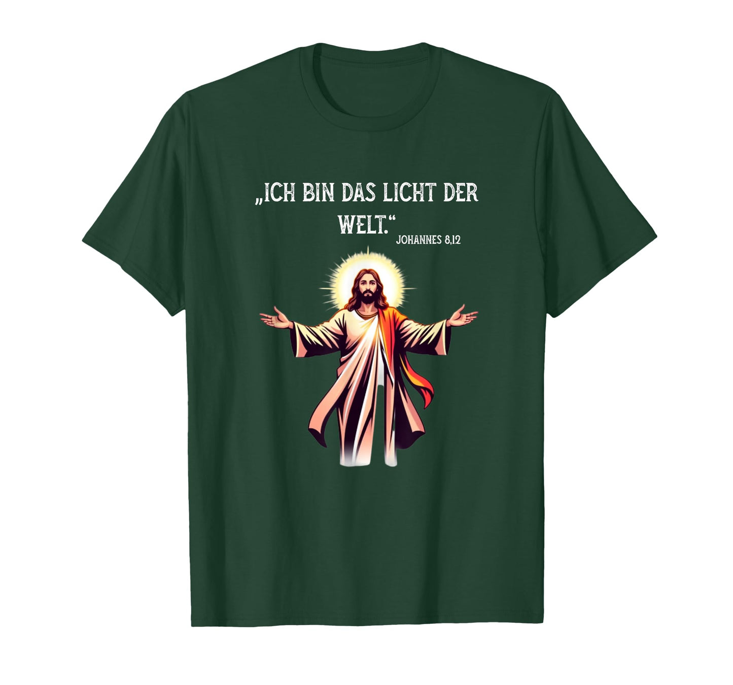Jesus Light of The World Christian Design with Bible Verse T-Shirt