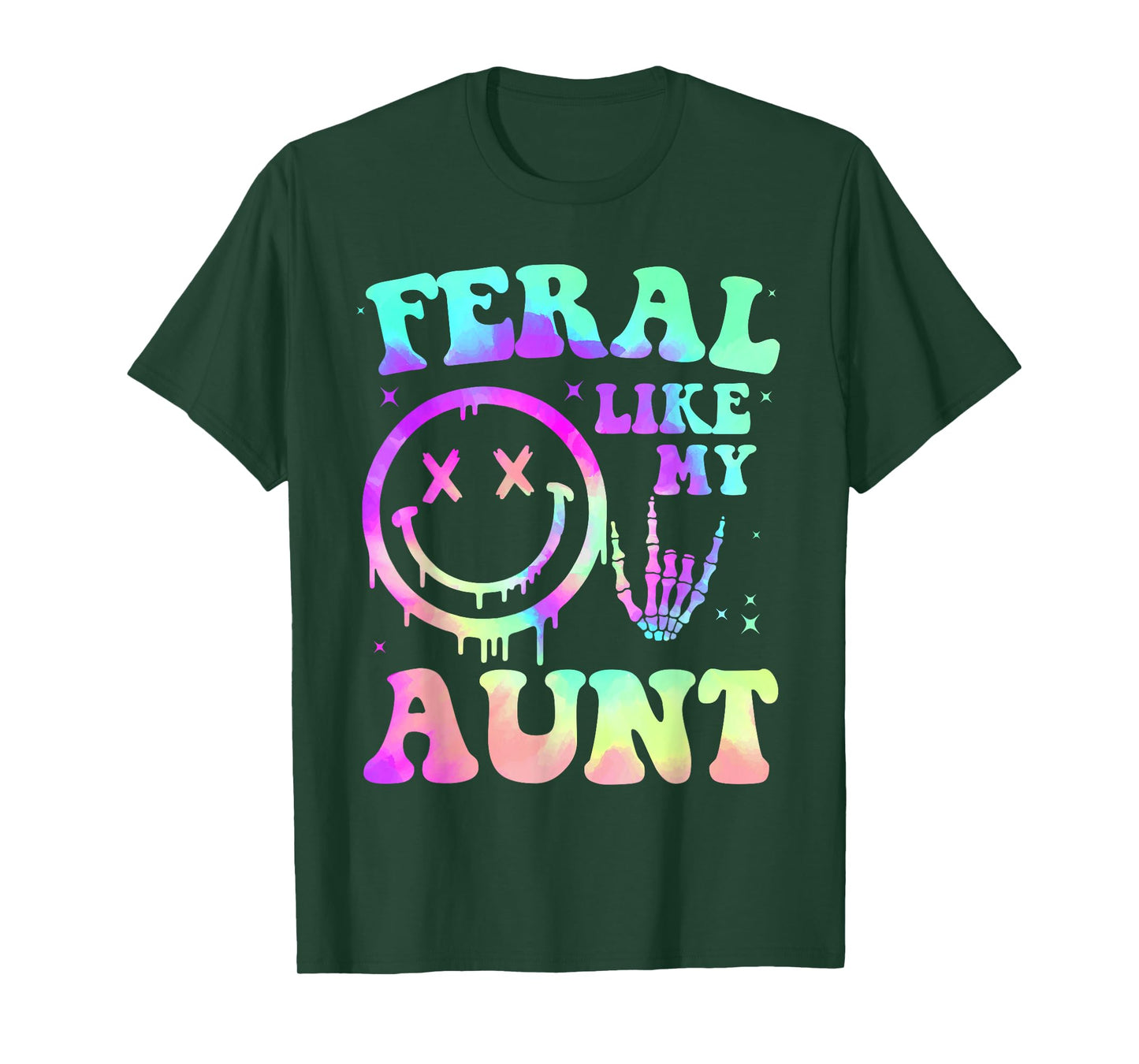 Feral Like My Aunt Funny Feral Nephew Niece Aunt Mothers Day T-Shirt