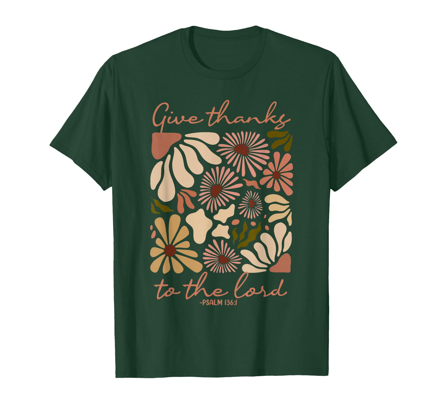 Give Thanks To The Lord Jesus Christian Thanksgiving Autumn T-Shirt
