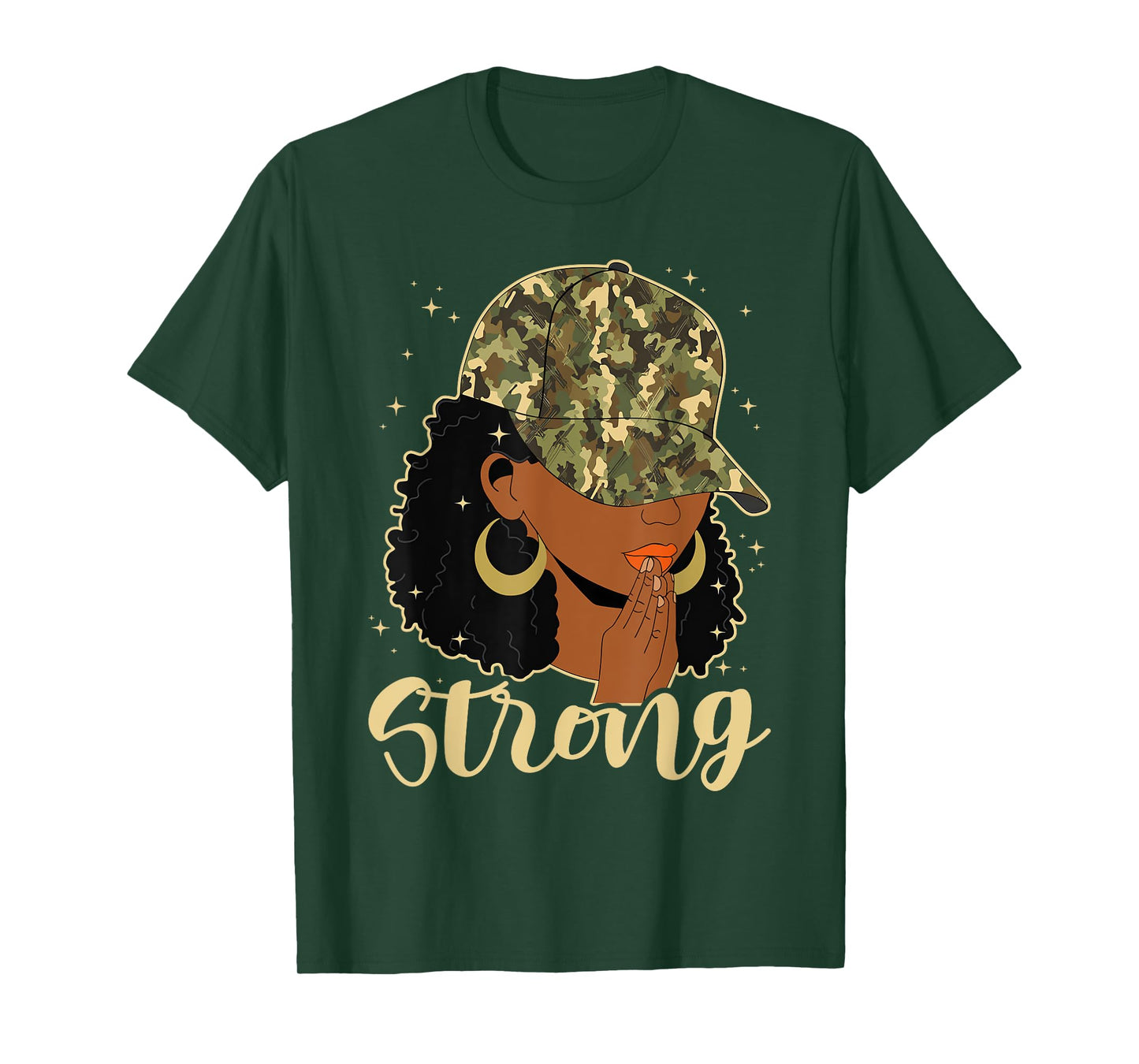 Strong Black Woman Praying Afro African American Christian T-Shirt