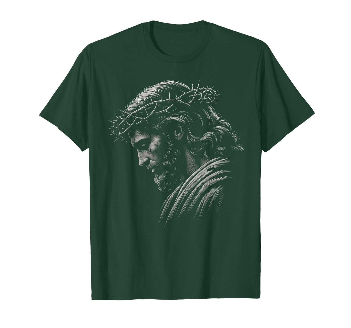 HUGvyn Jesus Face Crown of Thorns God Bible Christian Easter T-Shirt