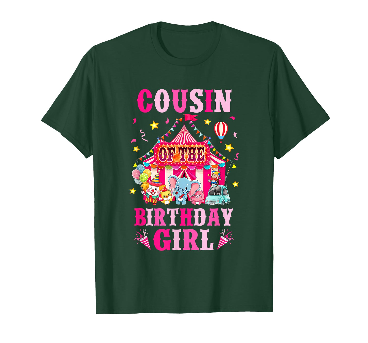 Cousin Of The Birthday Girl Circus Carnival Family Party T-Shirt
