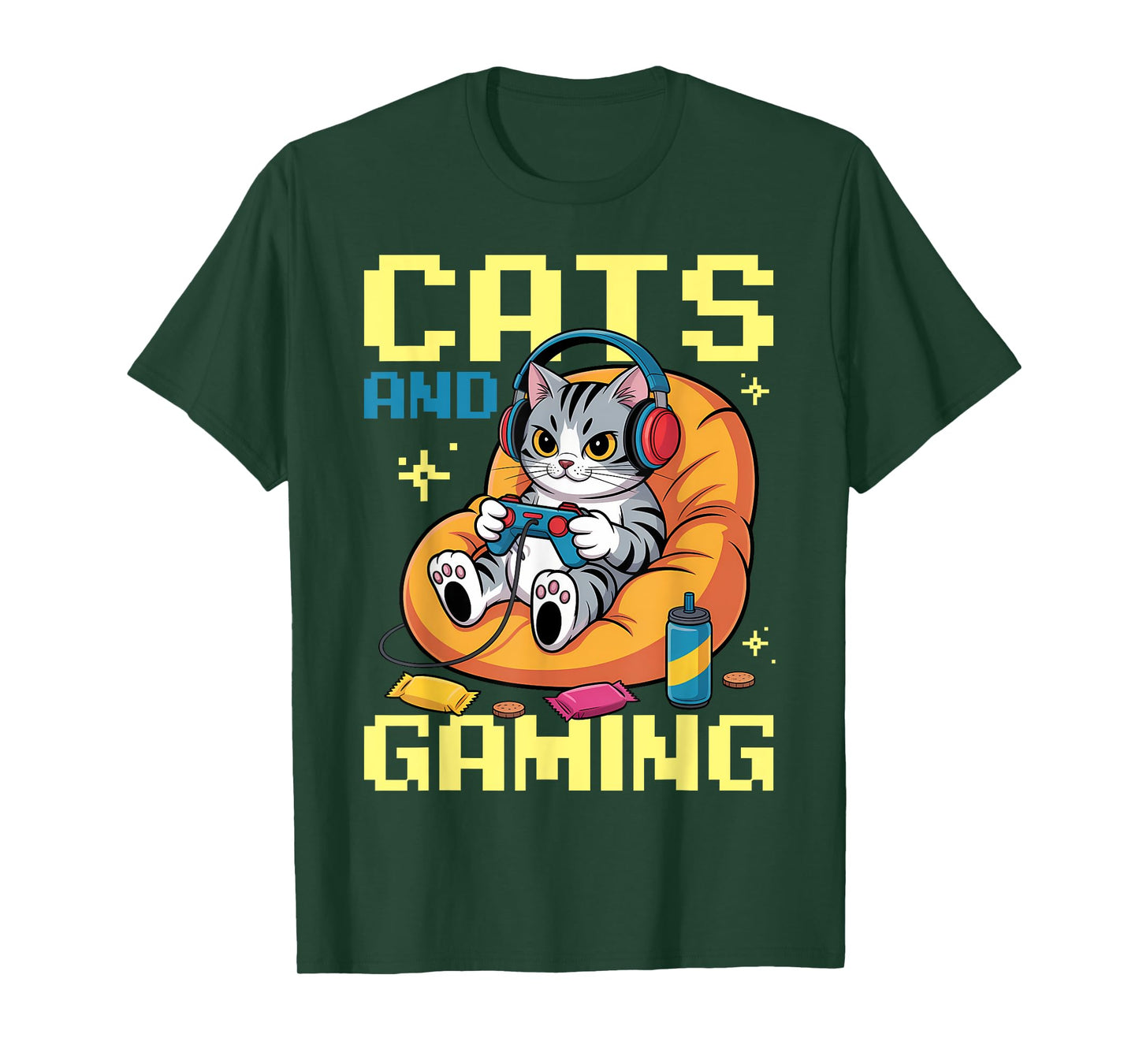 Gamer Gaming Cat Video Game T-Shirt