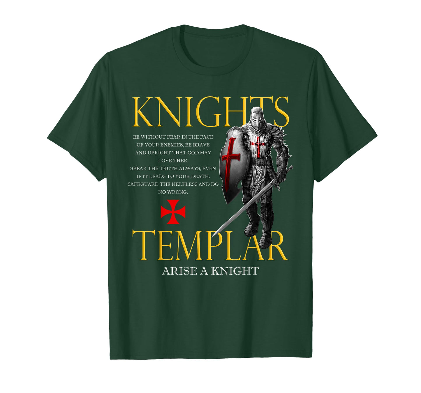 Knights Templar Christian Warrior For God Christian T-Shirt