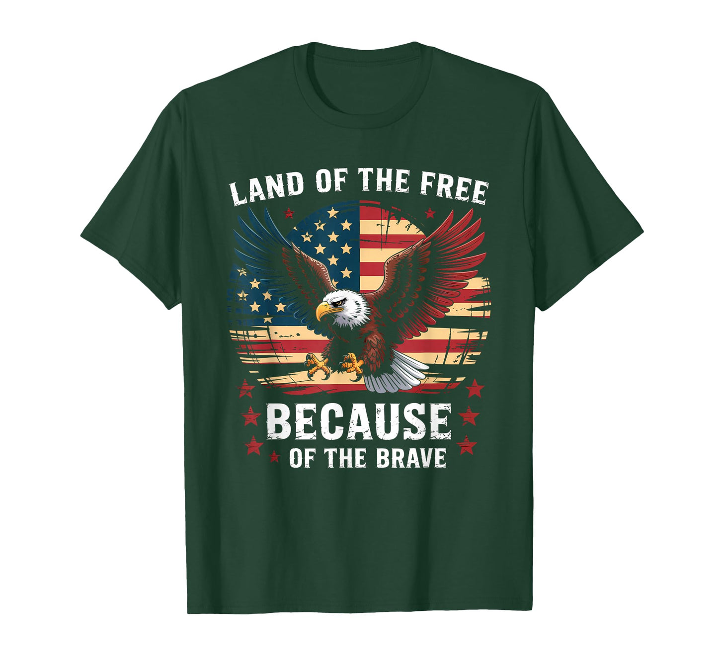America Eagle Land of the Free Because of the Brave T-Shirt