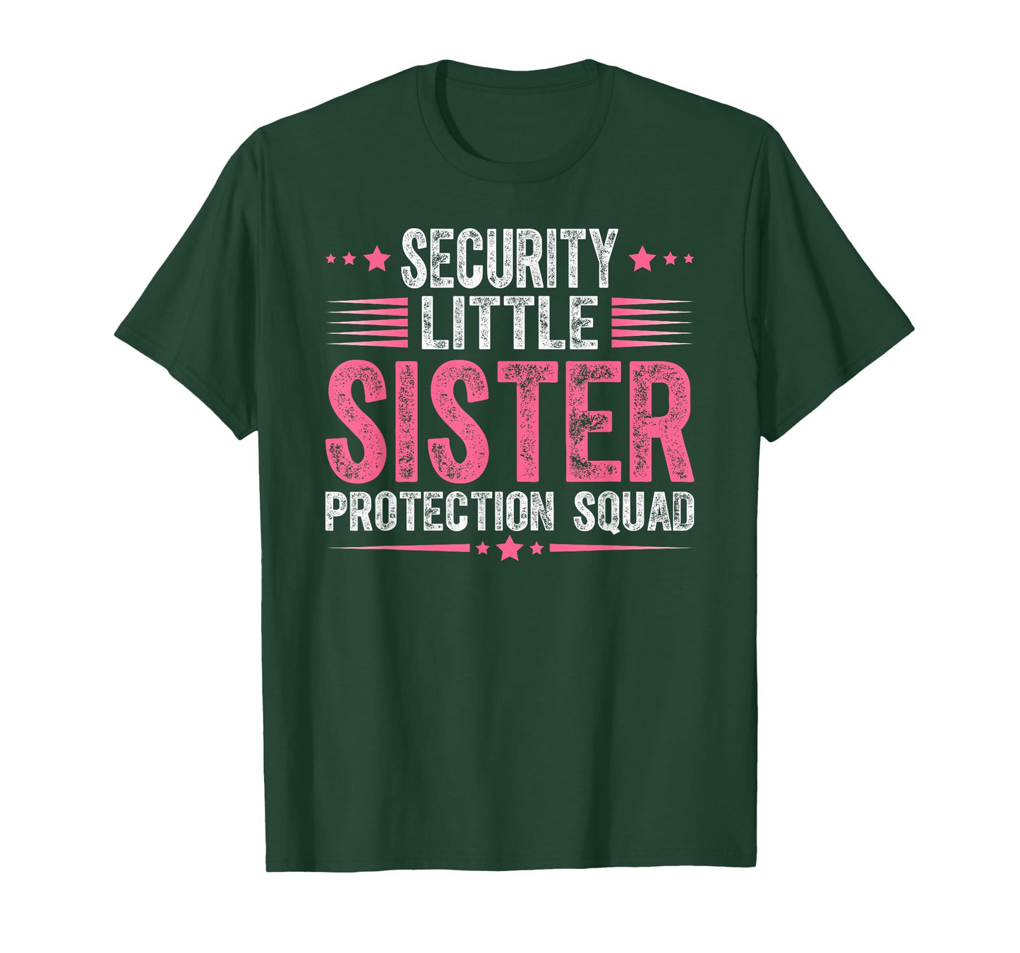 Security Little Sister Protection Squad Funny Boys Brother T-Shirt