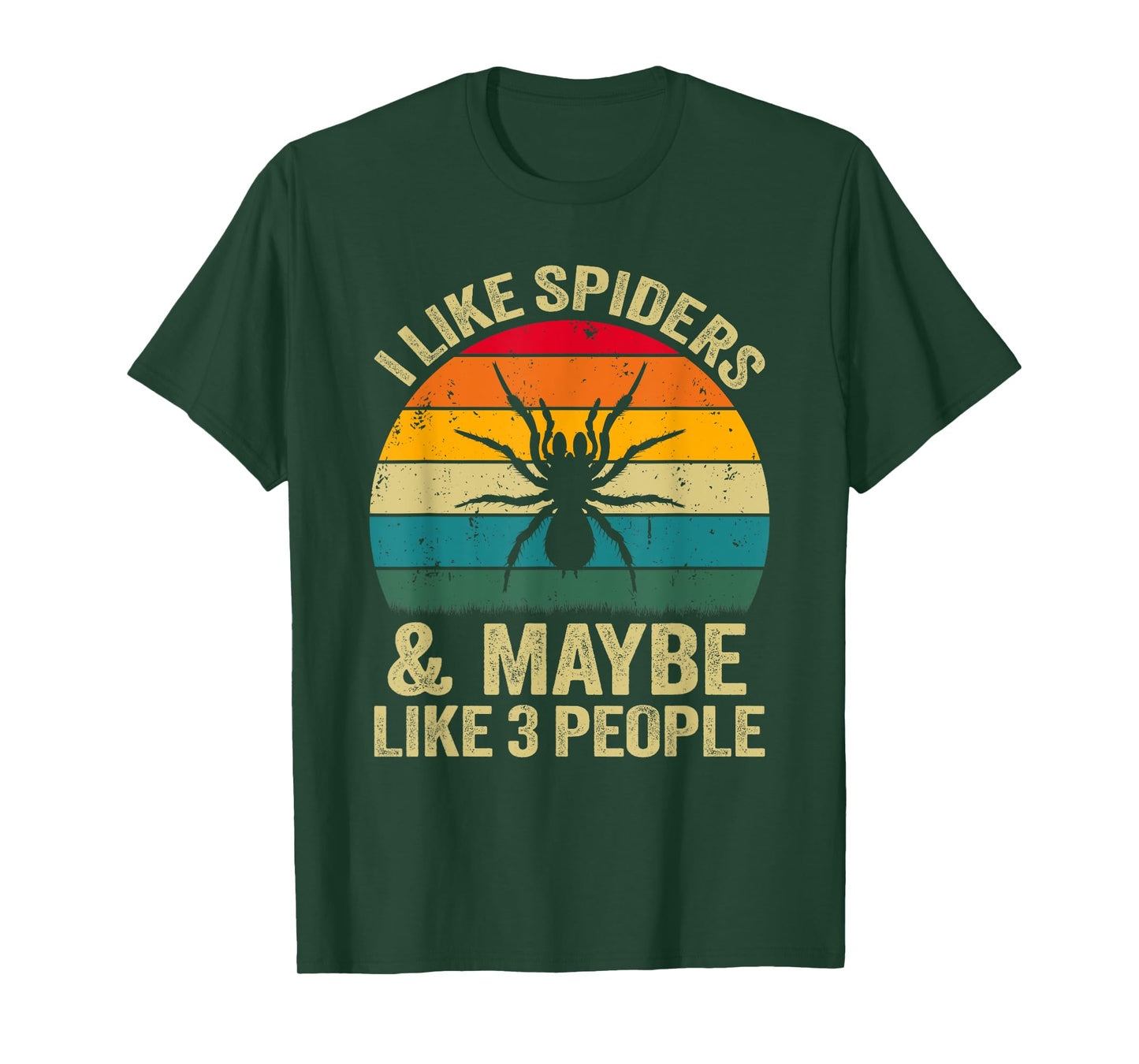I Like Spiders And Maybe Like 3 People, Funny Spider Retro T-Shirt