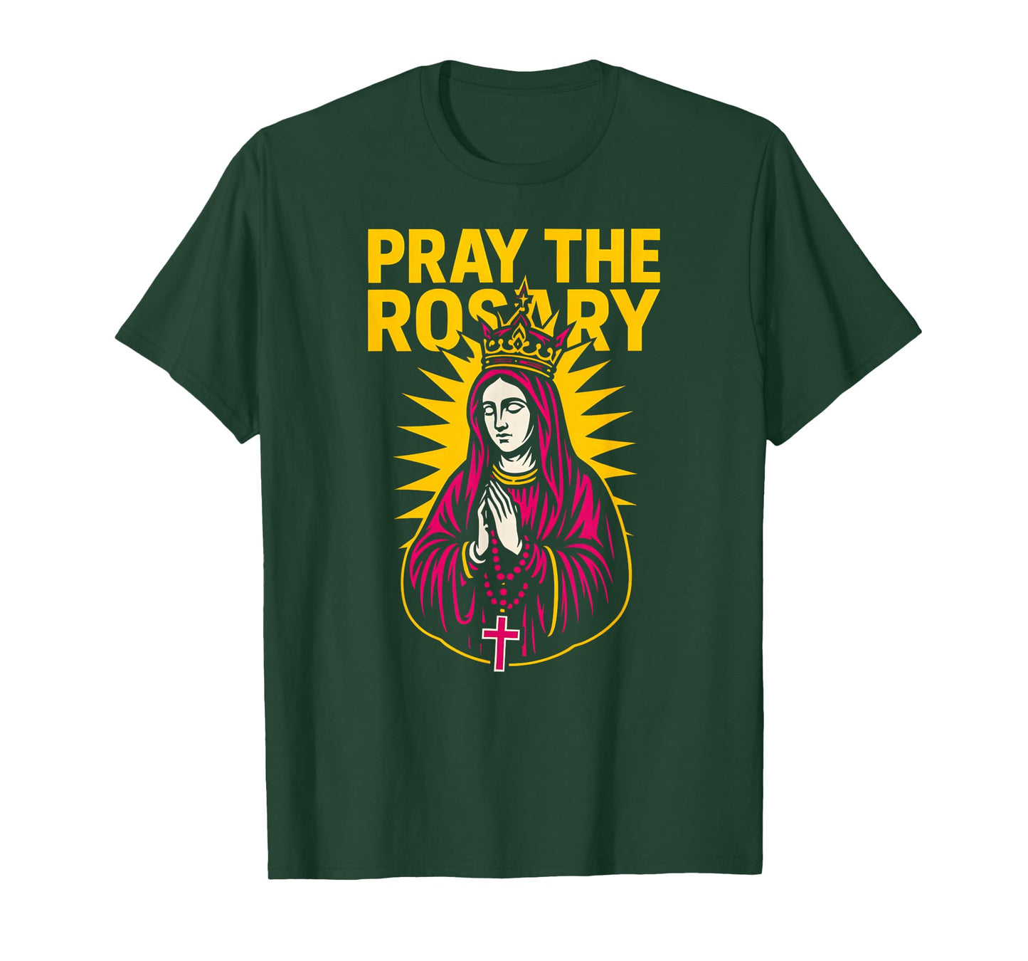 Catholic Pray The Rosary Vintage Mens Surgery Recover T-Shirt