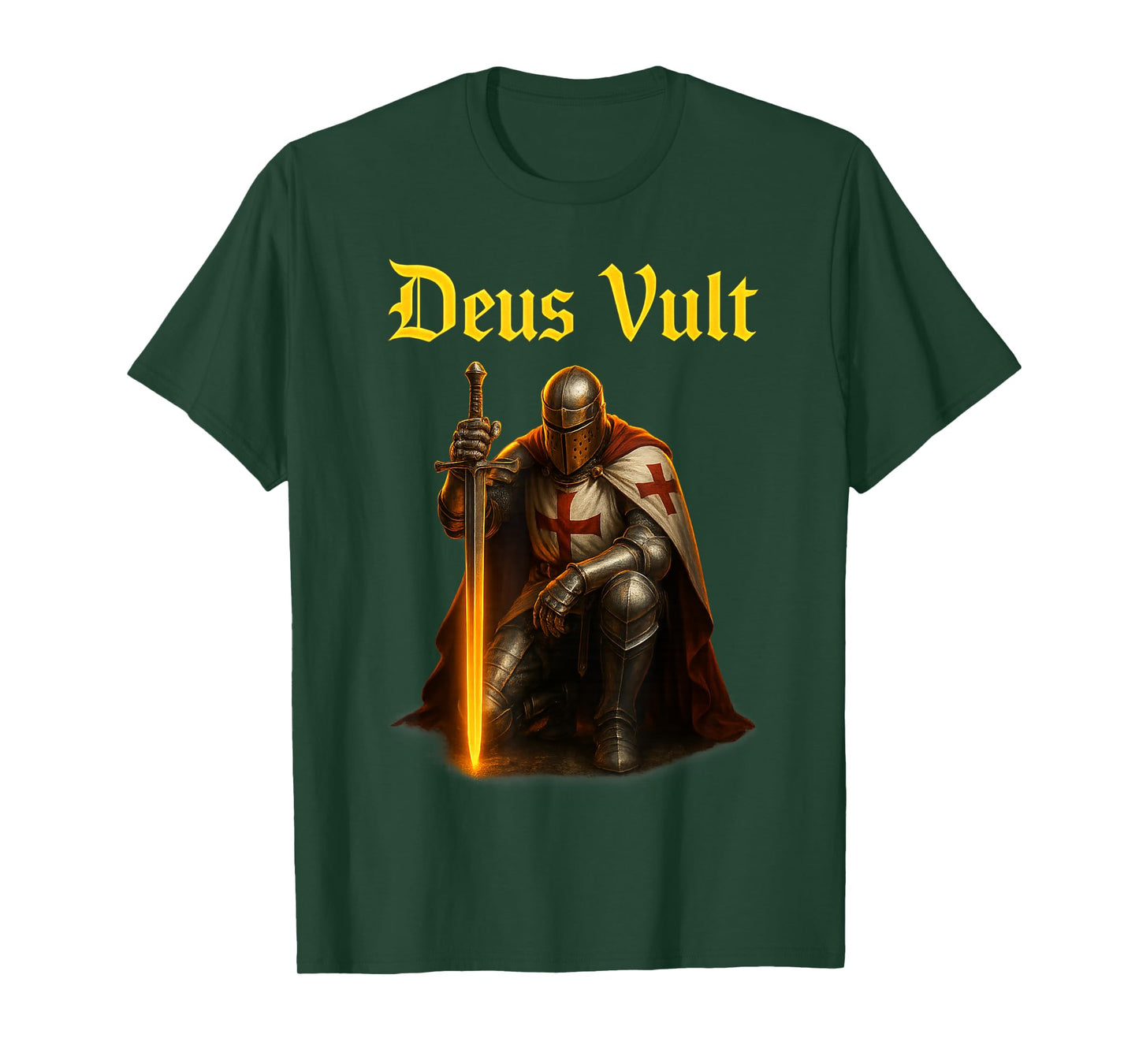 Deus Vult - Christian Catholic Templar Crusader T-Shirt