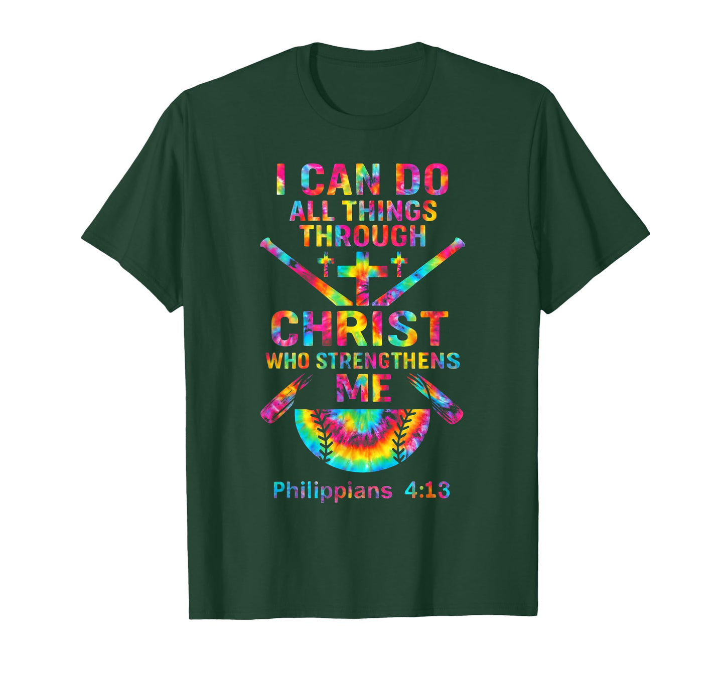 Christian Softball Athlete Christ Centered T-Shirt