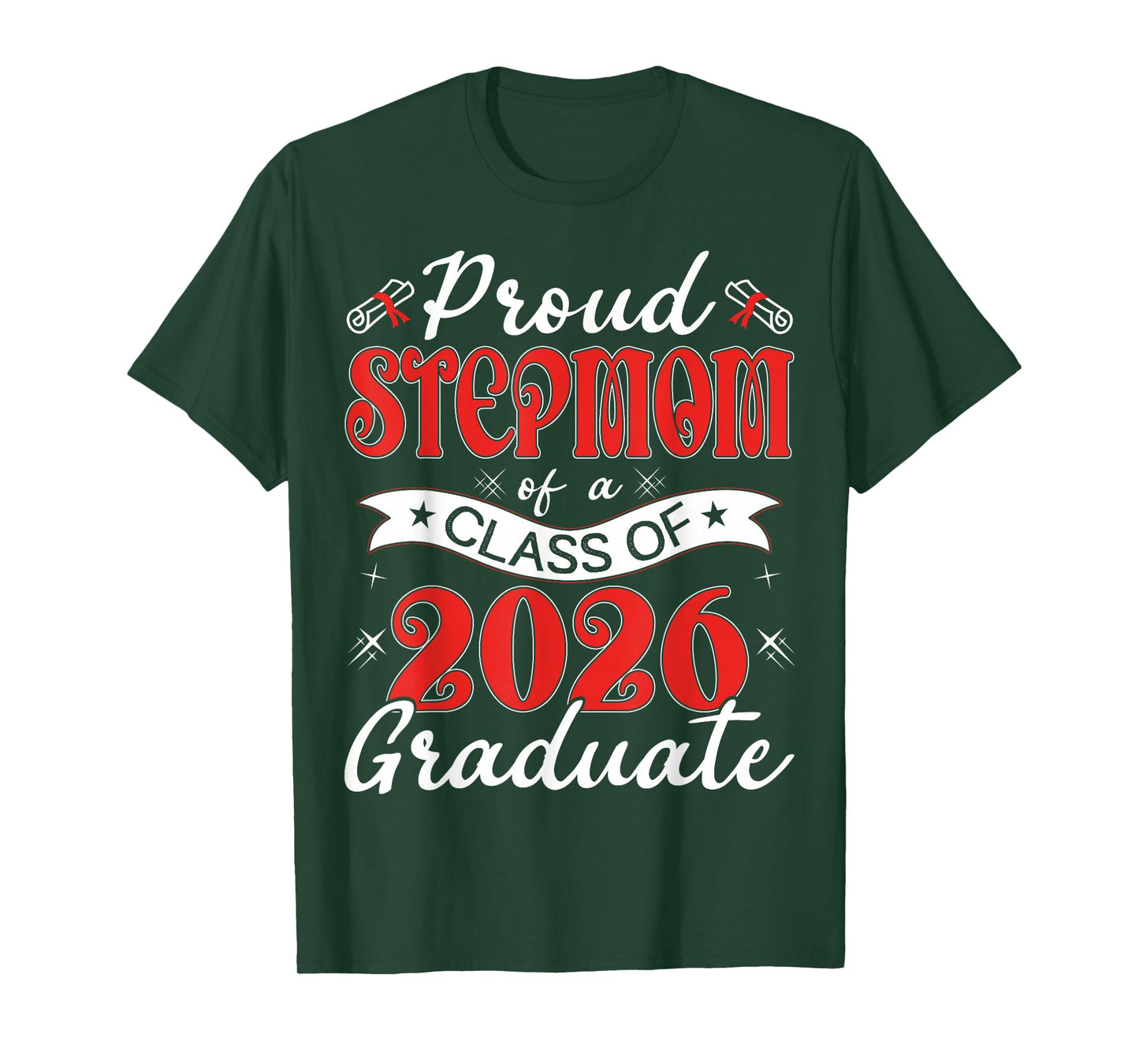 Senior 26 Proud Stepmom of A Class of 2026 Graduate T-Shirt