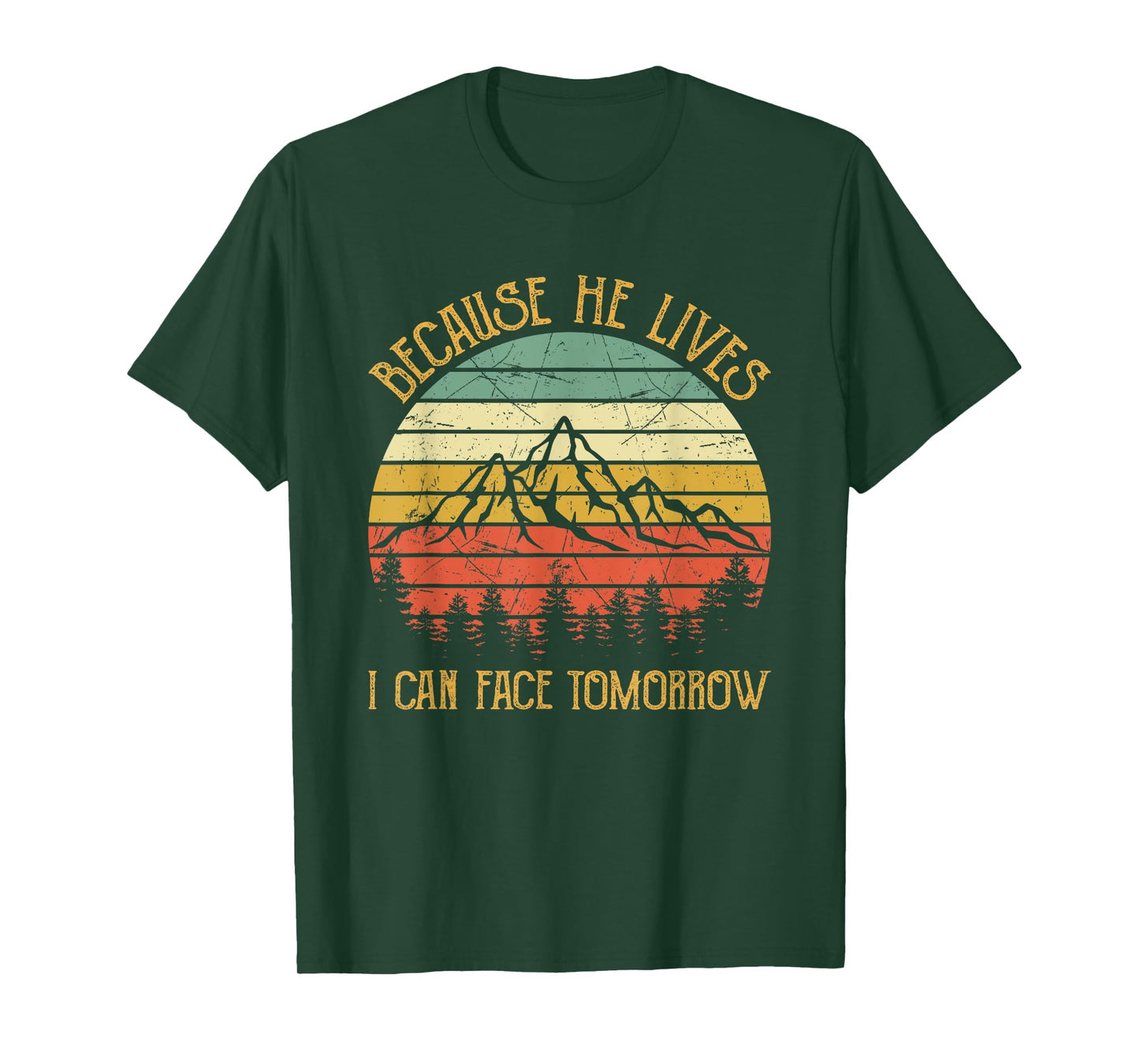 Cause He Lives I Can Face Tomorrow Jesus Easter Christian T-Shirt
