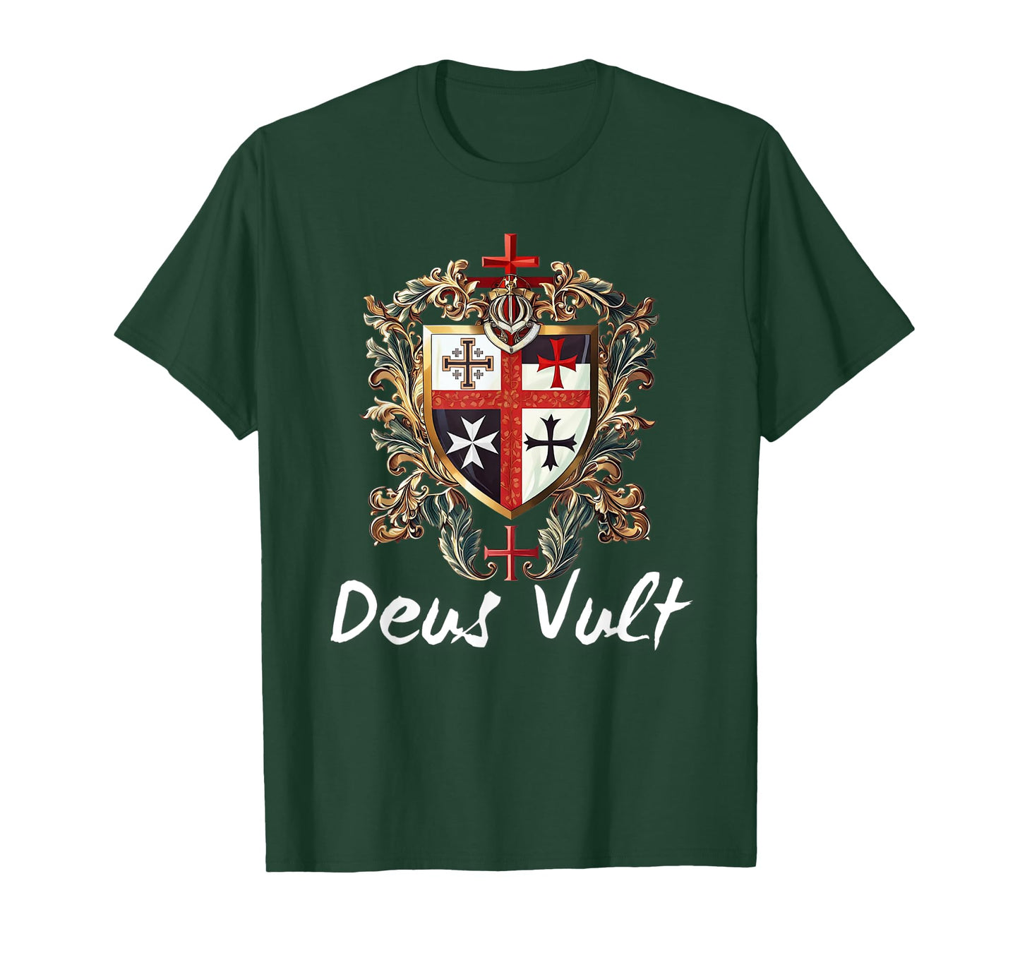 Catholic Knight Templar Crusader Cross Latin T-Shirt