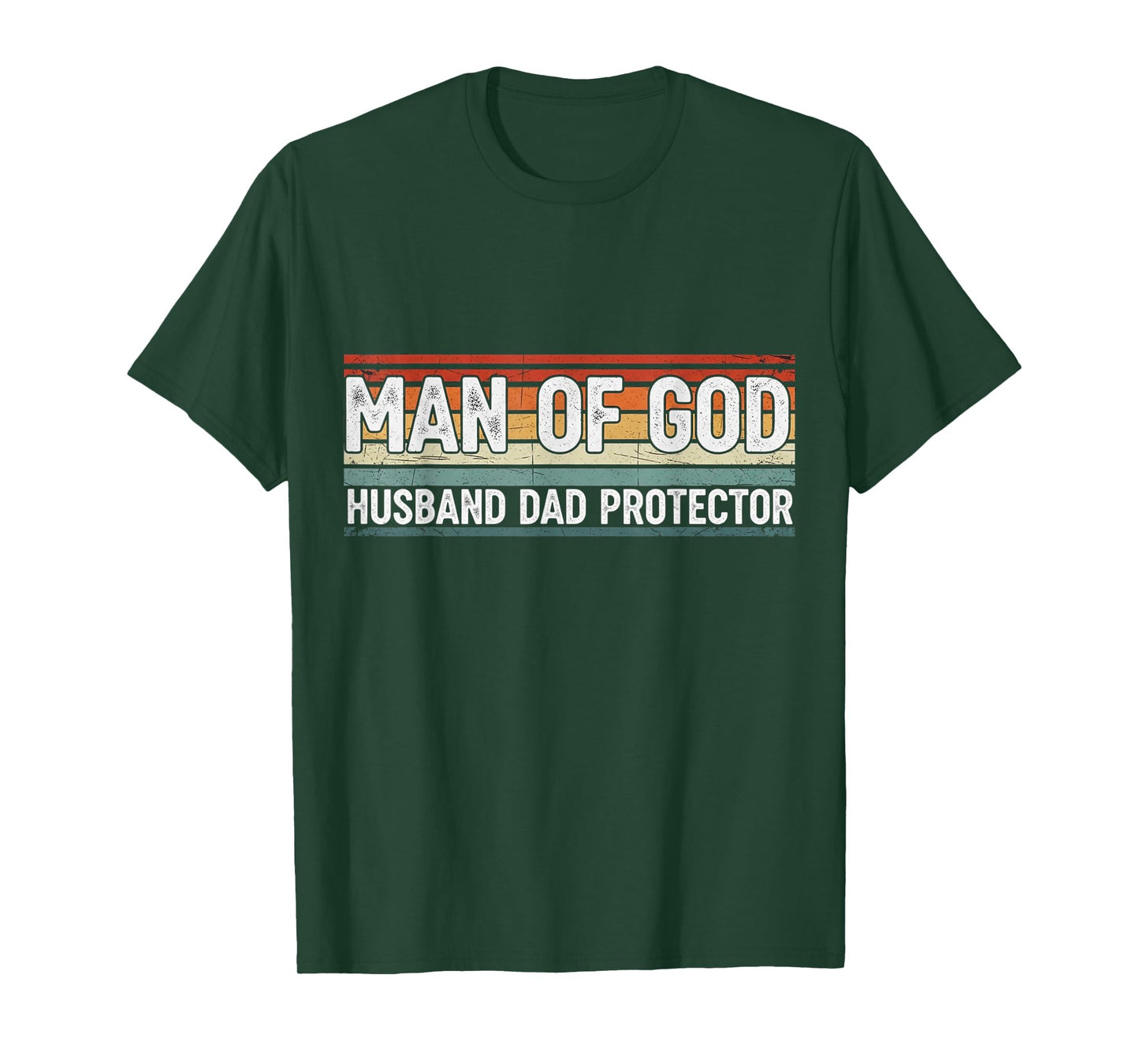 Man of God Christian Dad Husband Faith Bible Verse T-Shirt
