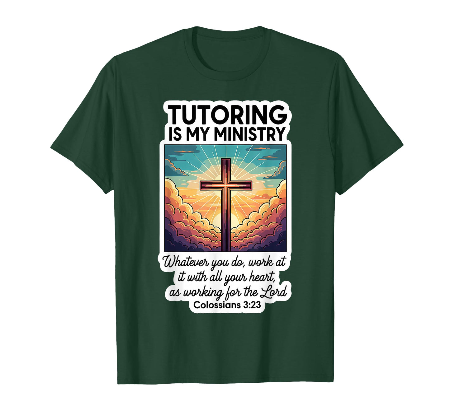 Christian Tutor Turoring is My Ministry Voluntary Teacher T-Shirt