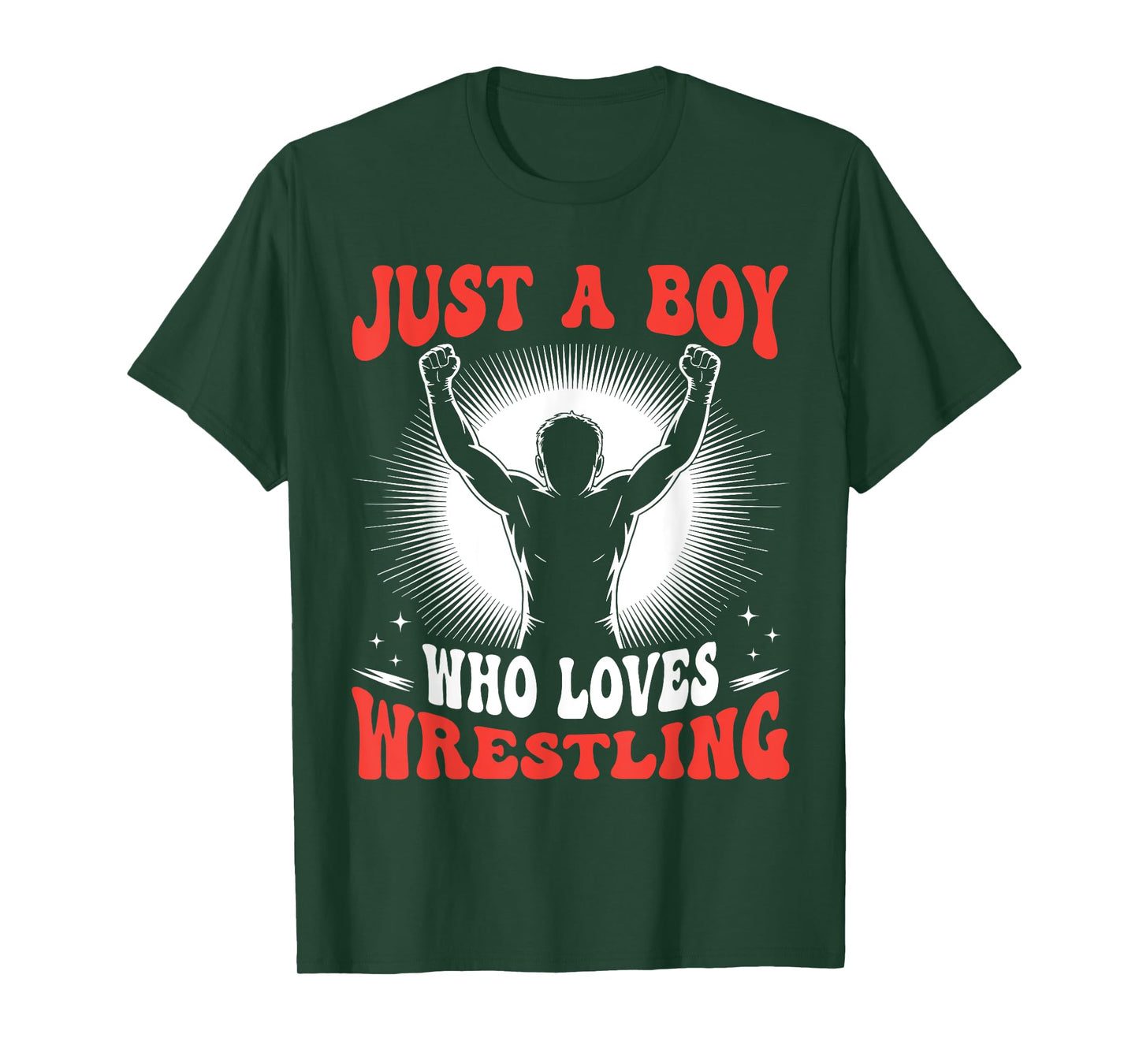 Just A Boy Who Loves Wrestling Boys Kids Wrestler T-Shirt