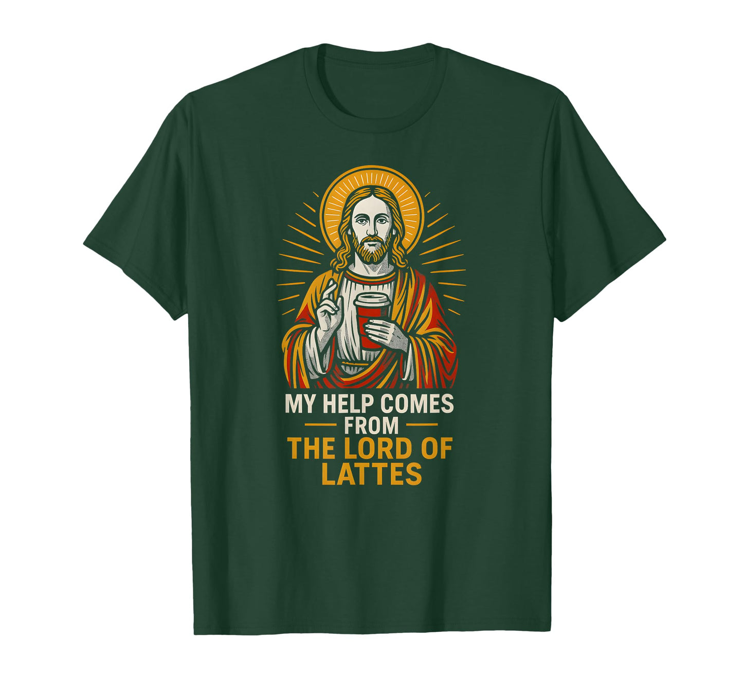 Holy Humor Lord of Lattes Fun Womans Christian Faith T-Shirt