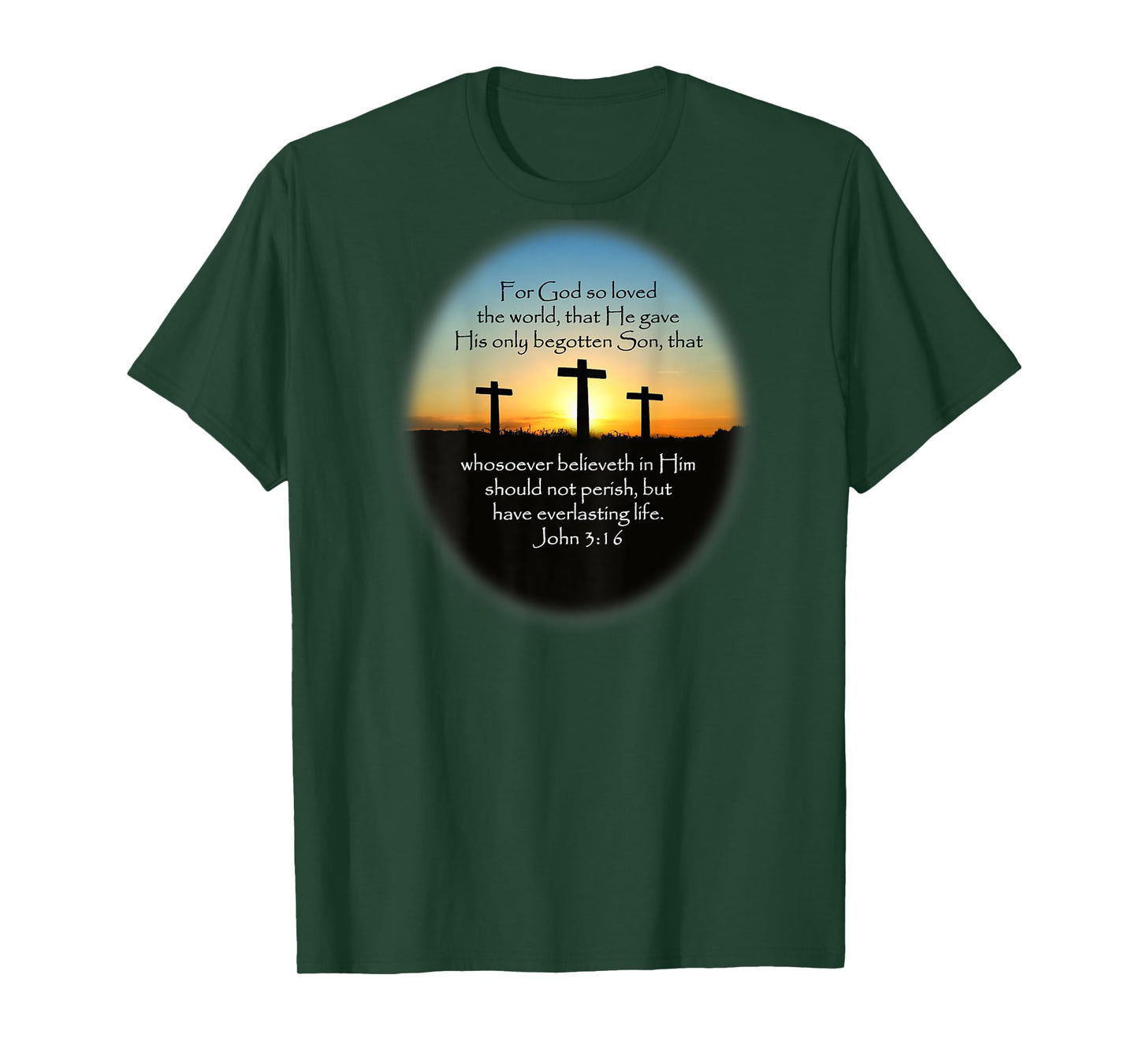 John 3:16 KJV Bible (Printed on back) T-Shirt