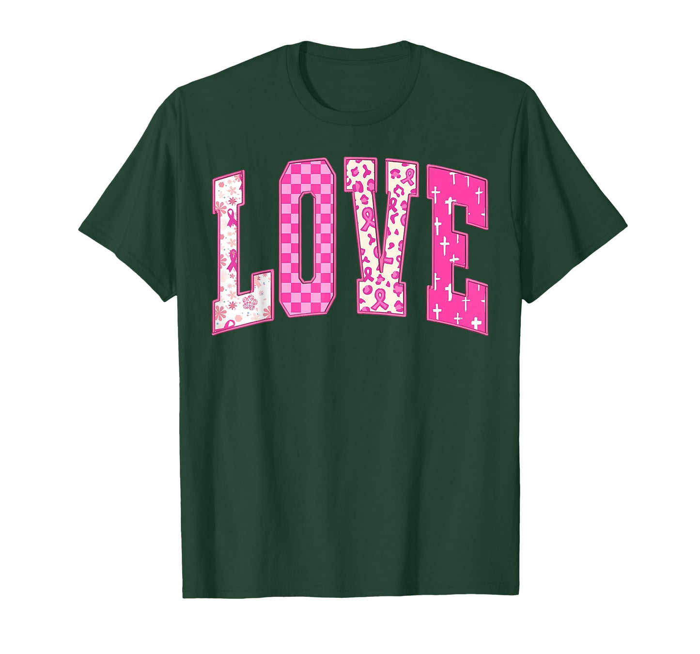 Breast Cancer Christian Fight Hope Faith Love Matching Group T-Shirt