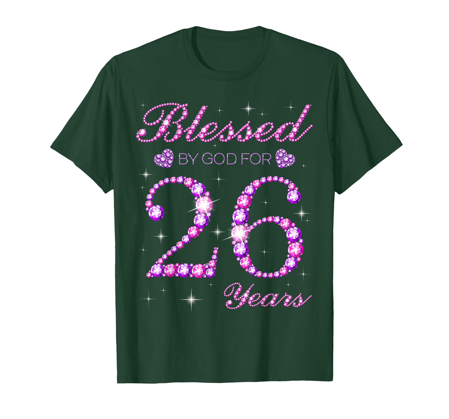 Blessed by God for 26 Years Old 26th Birthday Party T-Shirt