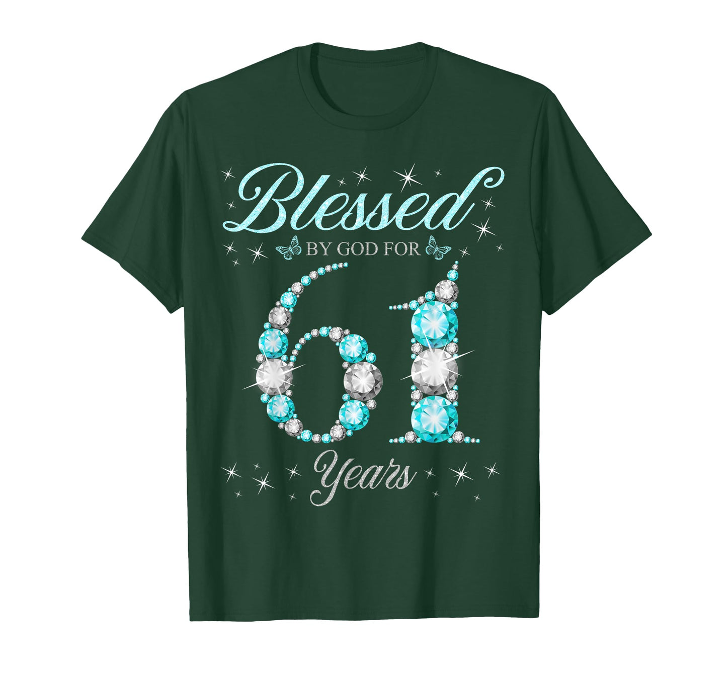 Blessed By God For 61 Years Old 61st Birthday B-Day Party T-Shirt