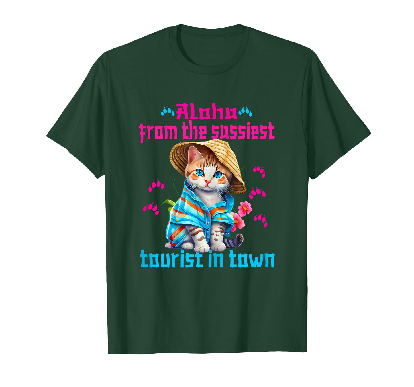Aloha from the sassiest tourist in town.Funny Summer cats T-Shirt