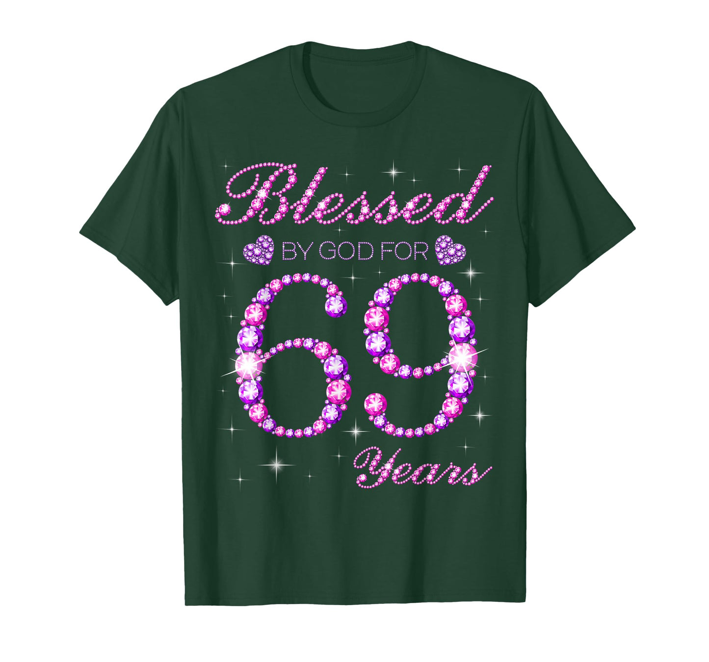 Blessed by God for 69 Years Old 69th Birthday Party T-Shirt