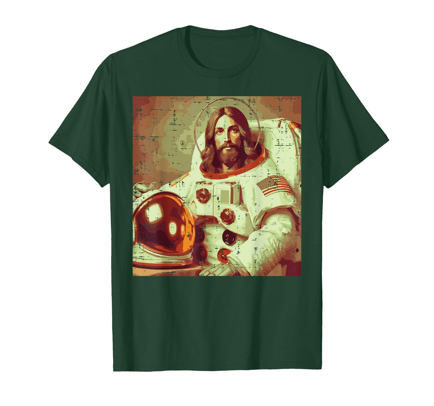 Astronaut Jesus God Space Religious Christian Men Women Kids T-Shirt