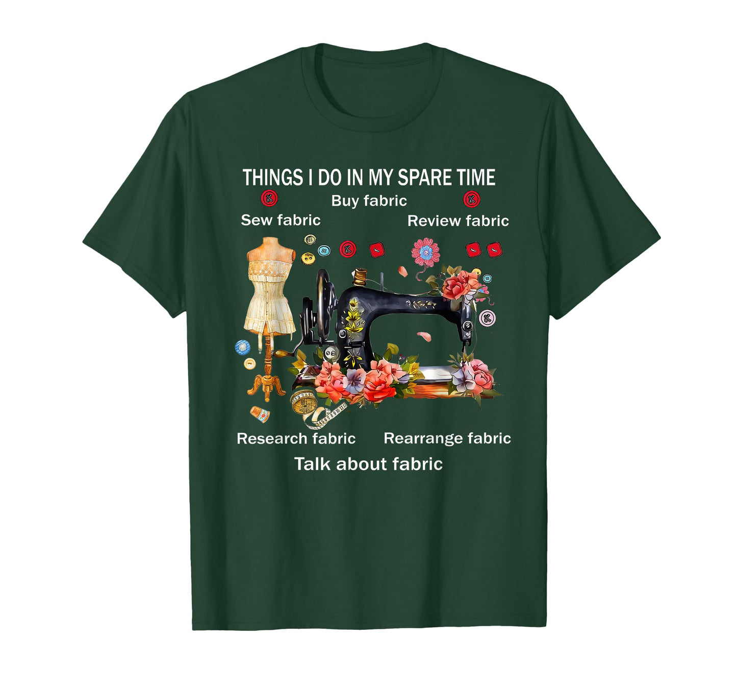 Things I do in My Spare time Funny Quilting Quilter Sewing T-Shirt