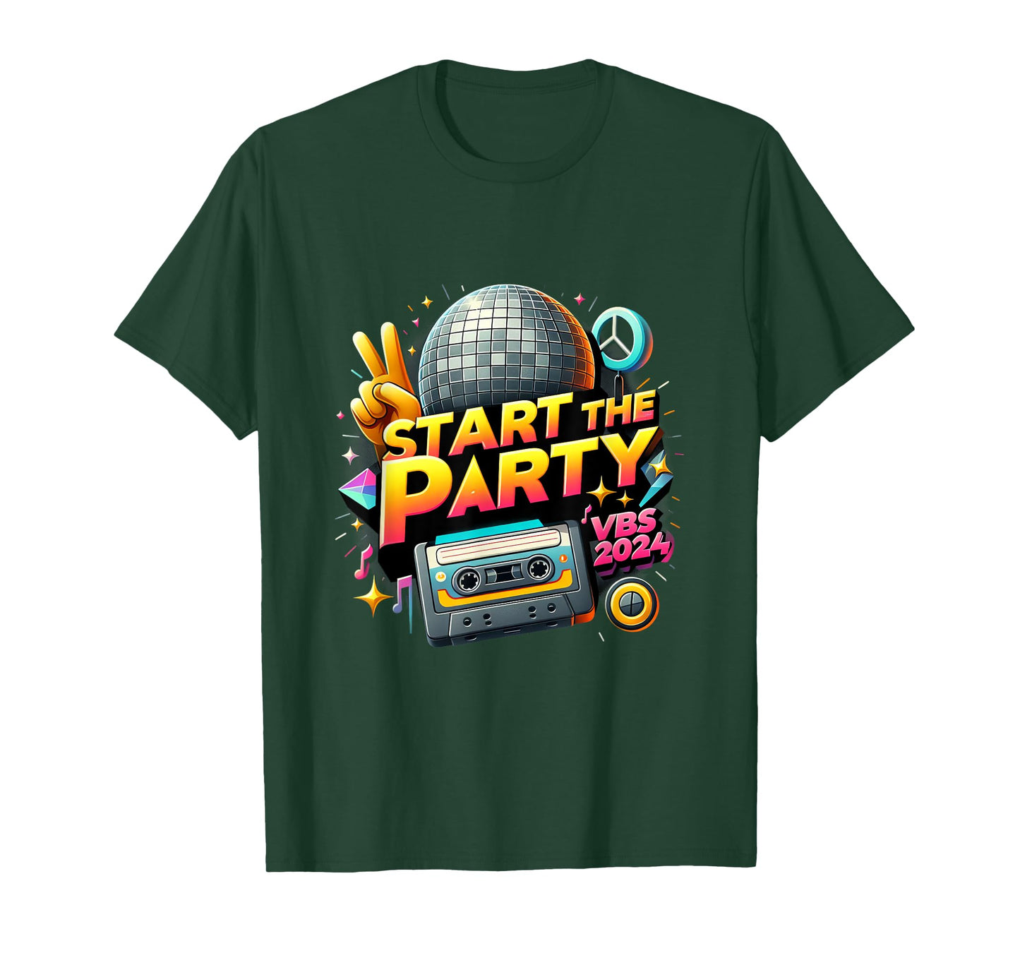 Start The Party Funny VBS 2024 Vacation Bible School 2024 T-Shirt