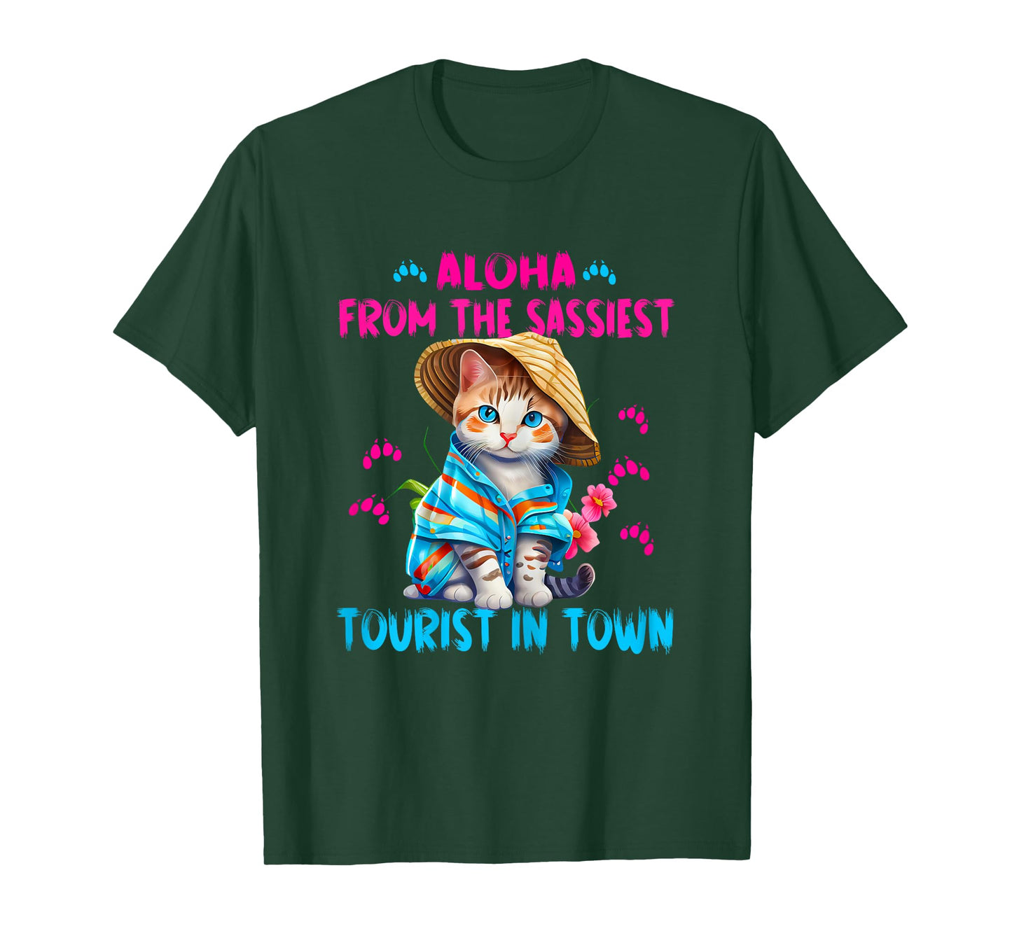 Aloha from the sassiest tourist in town.Funny Summer cats T-Shirt