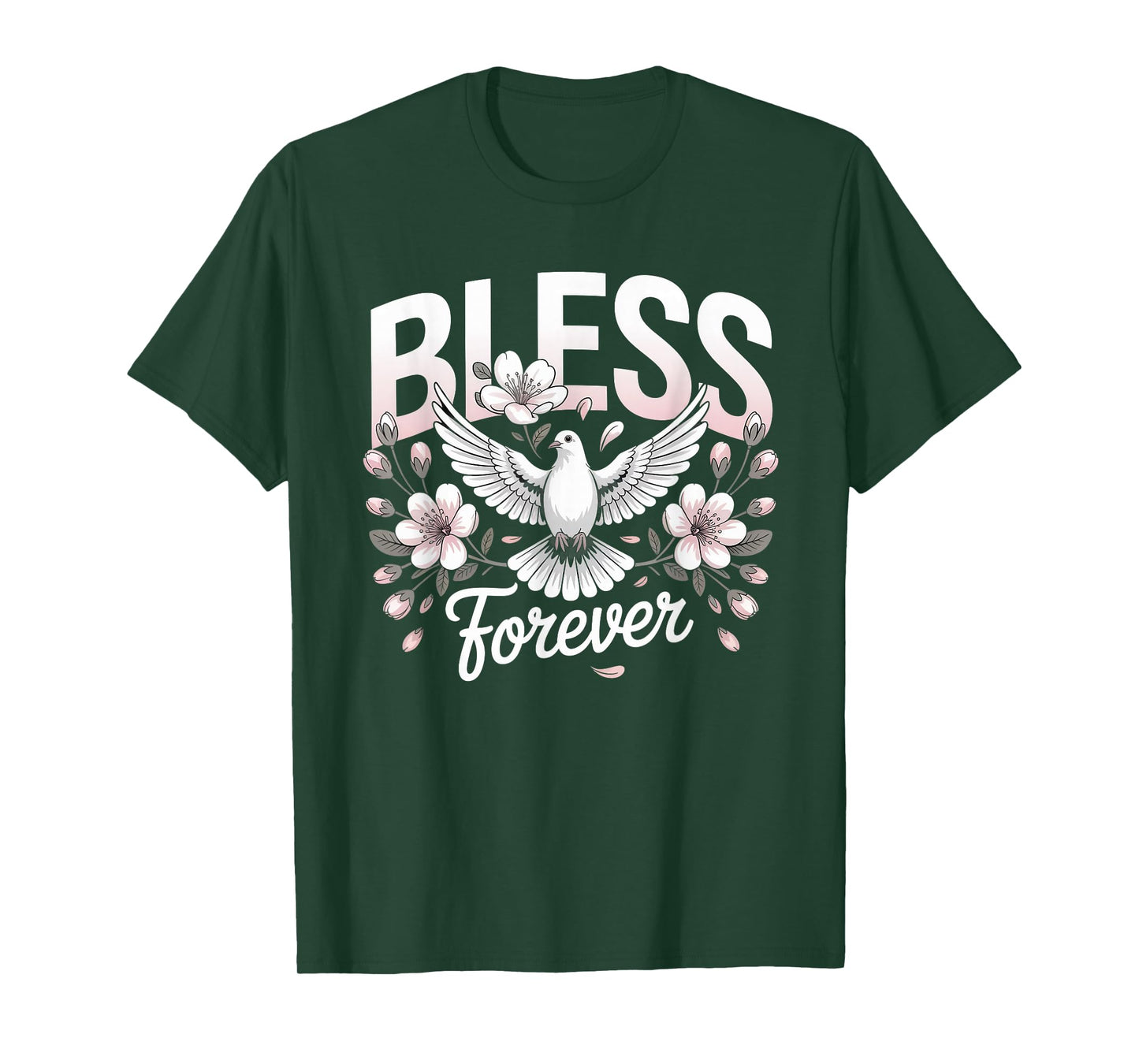 Blessed Forever Dove Floral Christian Streetwear T-Shirt