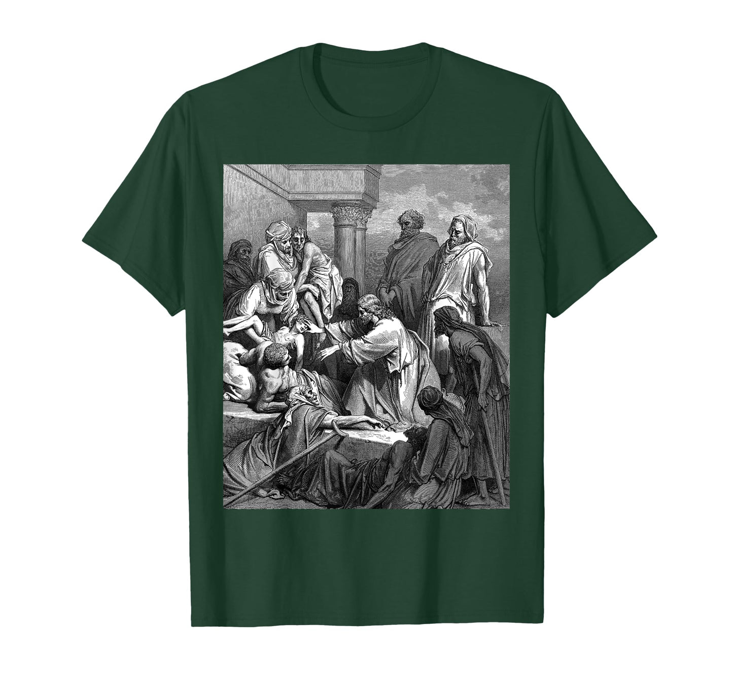 Jesus Healing the Sick Gustave Dore Religious Biblical Art T-Shirt
