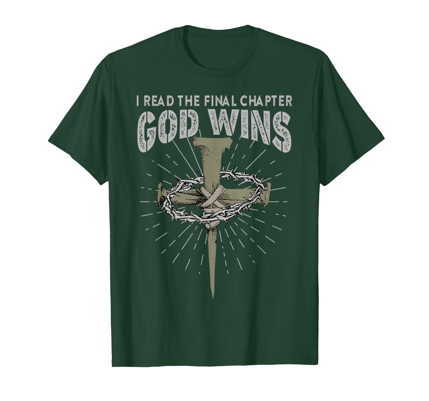 I Read The Final Chapter God Wins Cross Religion Bible T-Shirt