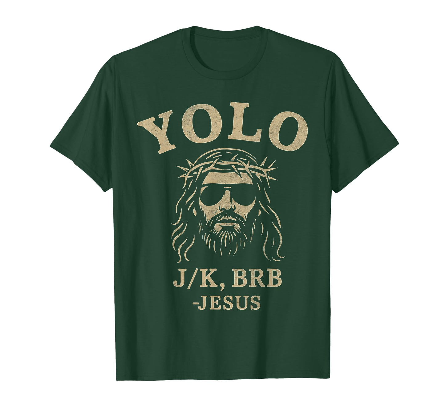 Funny Jesus YOLO JK BRB Retro Christian Easter Gifts T-Shirt