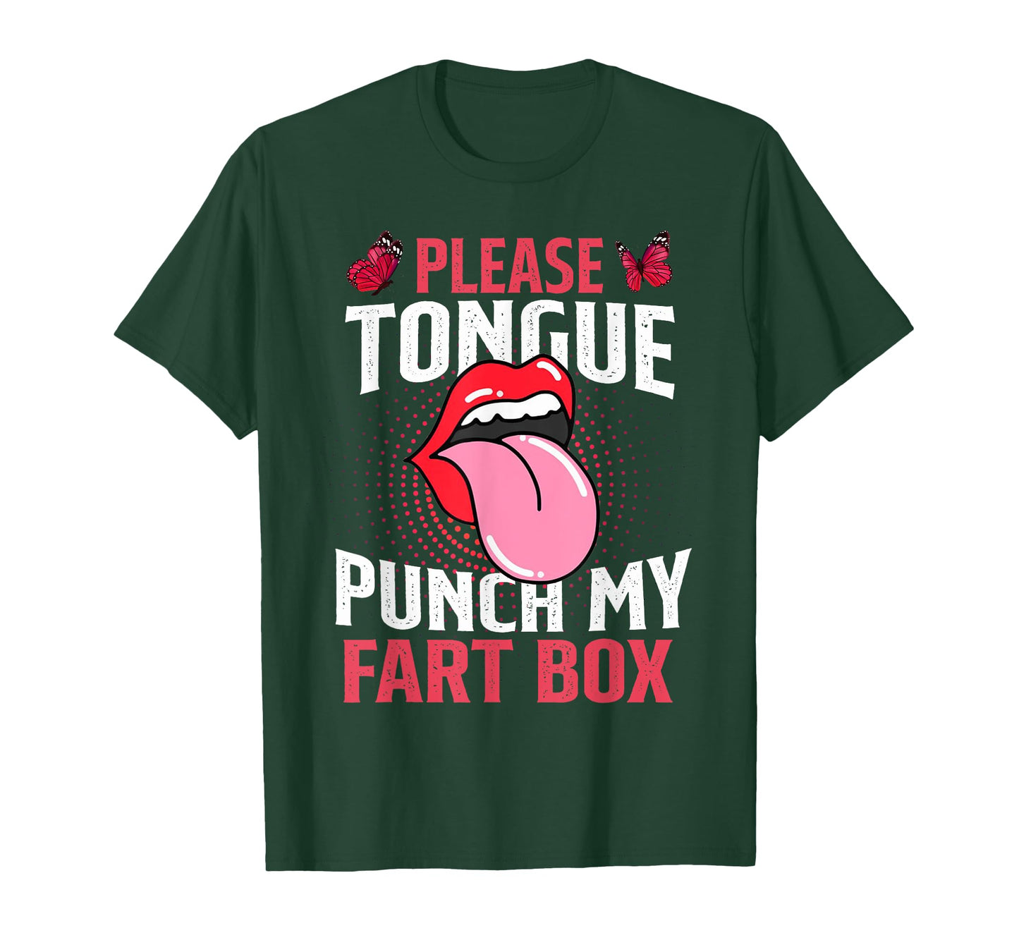 Inappropriate Please Tongue Punch Funny Cringe T-Shirt