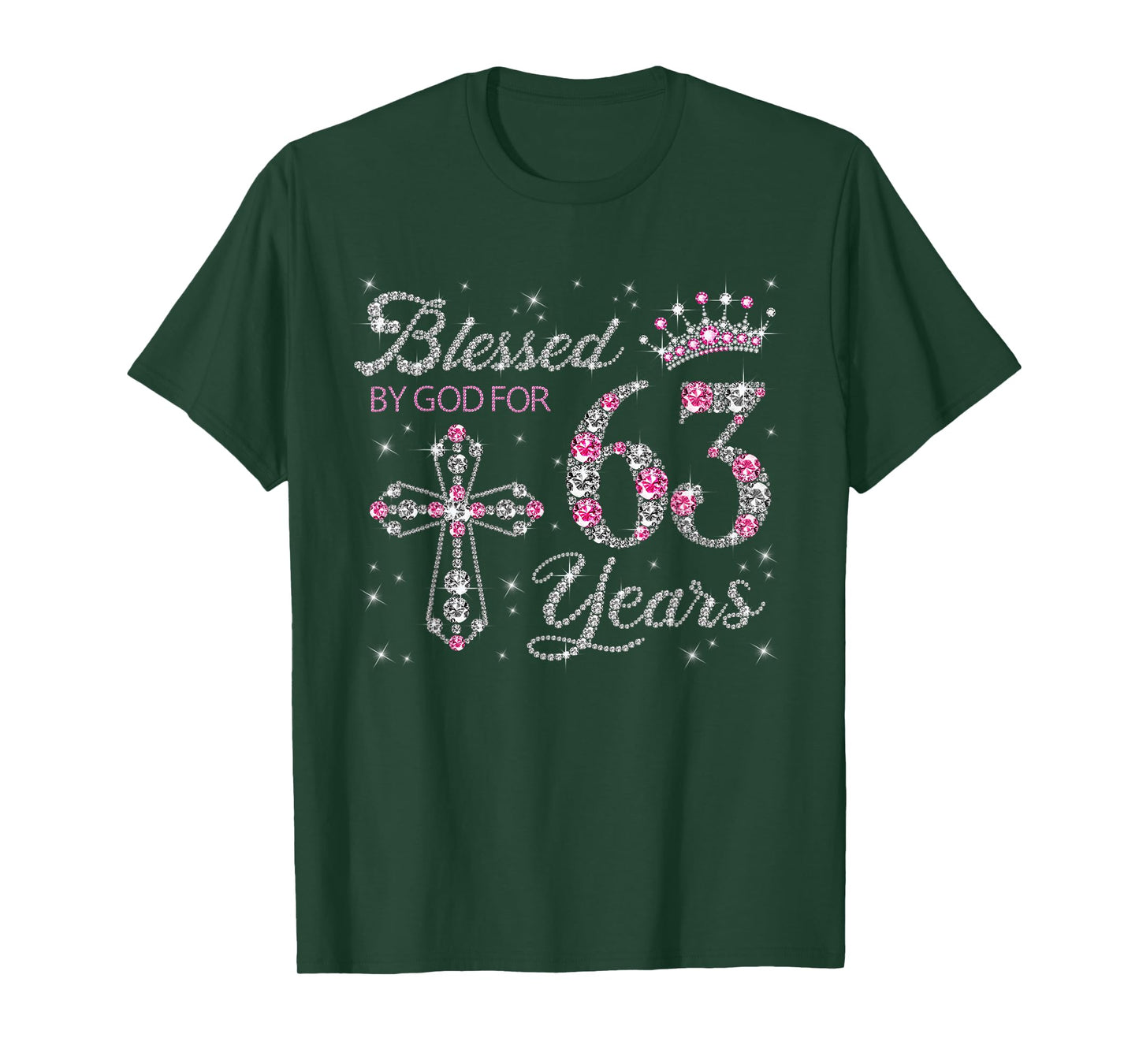 Blessed by God For 63 Years Old 63rd Birthday Gift For Women T-Shirt