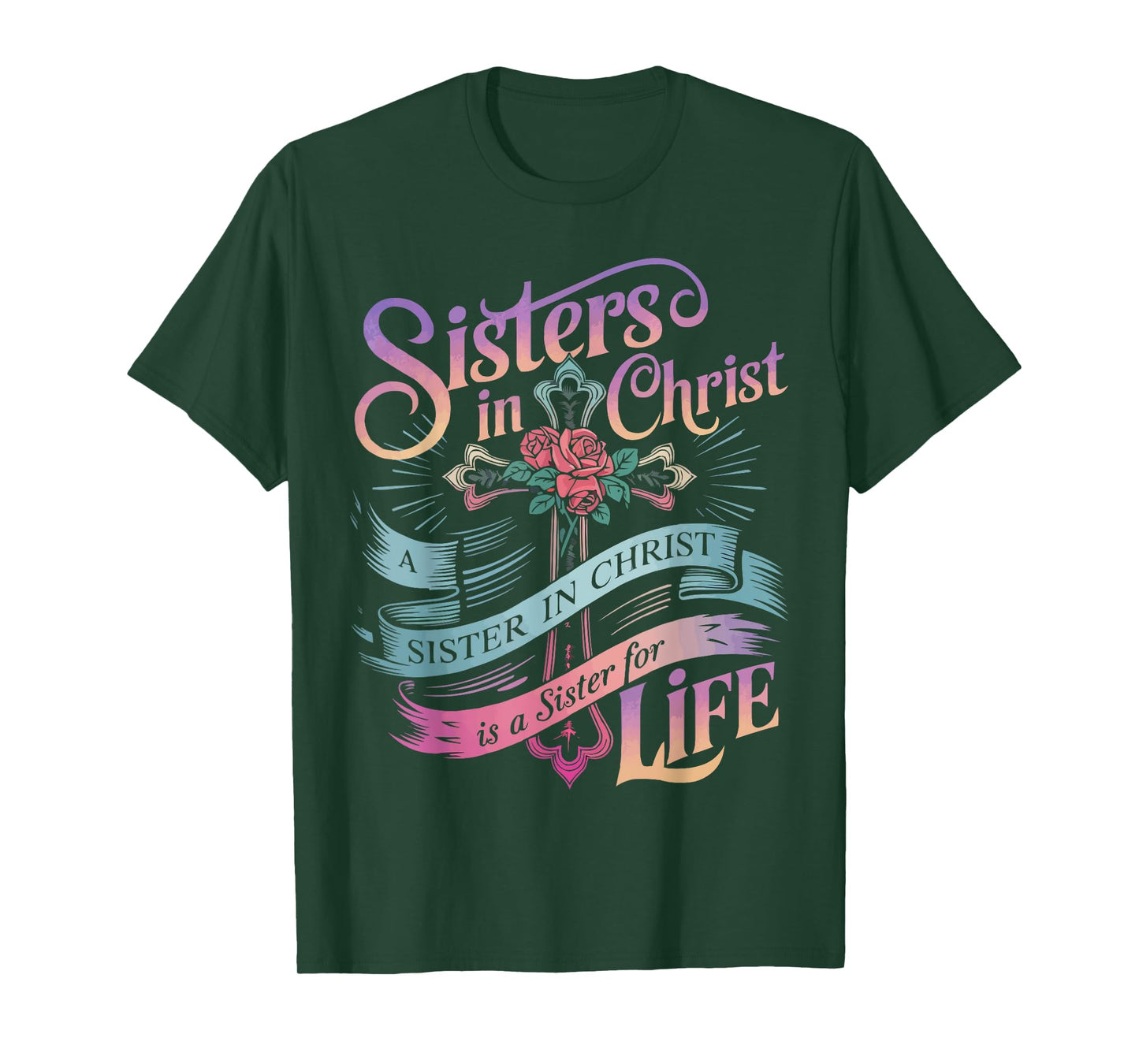Sisters In Christ Religion Jesus Christian Women Faith T-Shirt