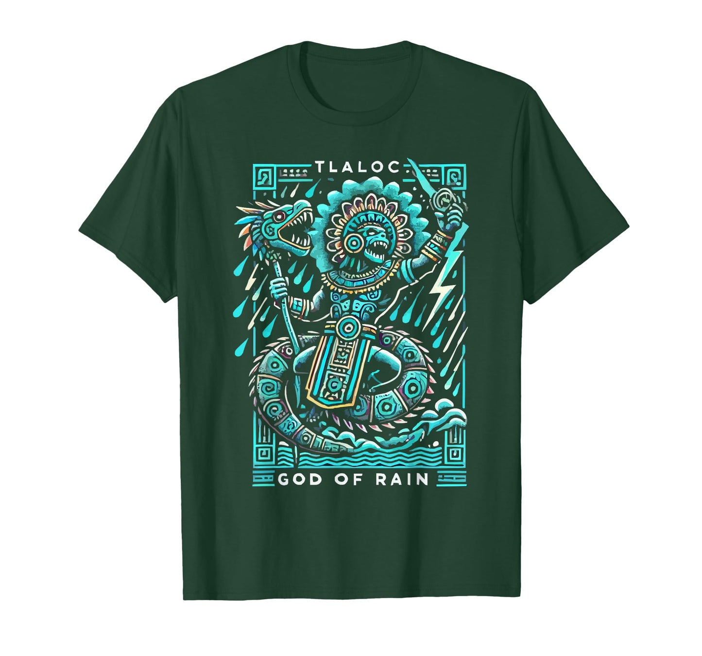 Aztec God Aztec Culture Mayan Indigenous Tlaloc Statue T-Shirt