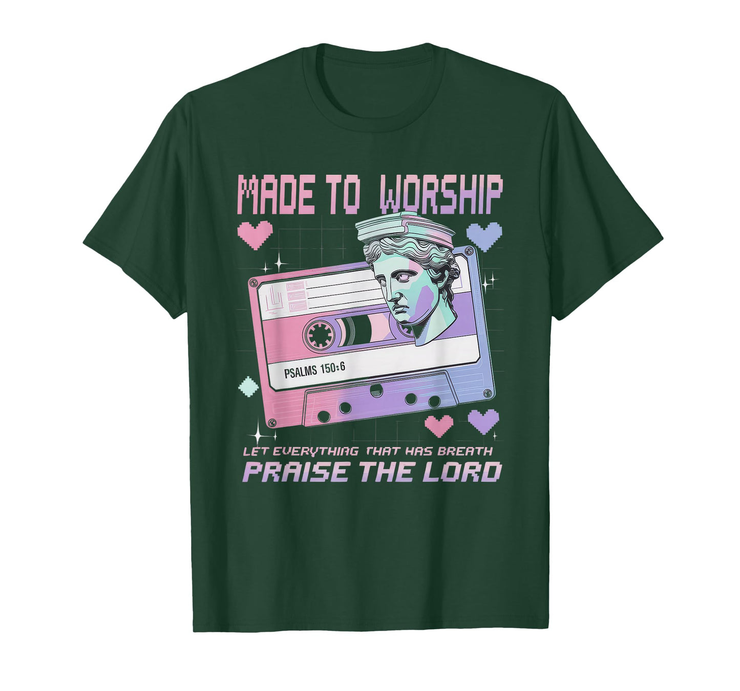 Worship Tshirt Christian Music Retro Cassette Psalms 150:6 T-Shirt