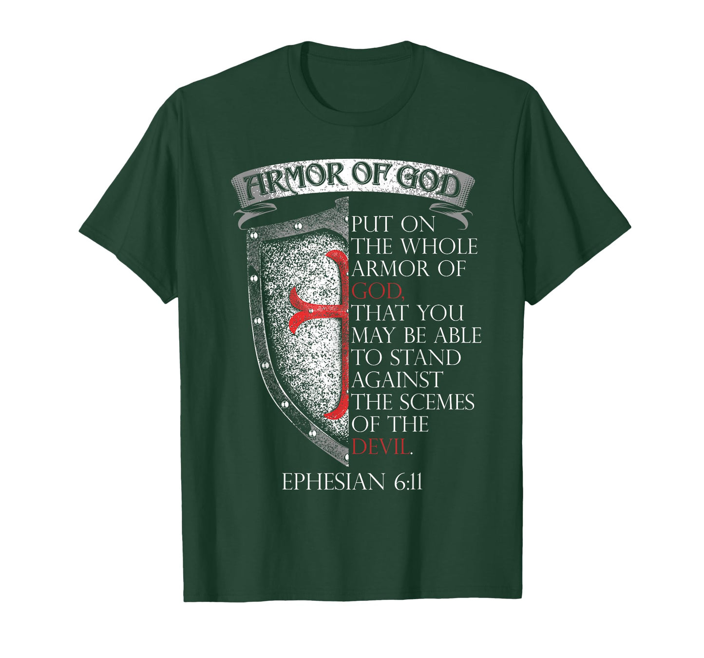 Armor Of God Ephesians 6:17 Bible Verse Christian T-Shirt