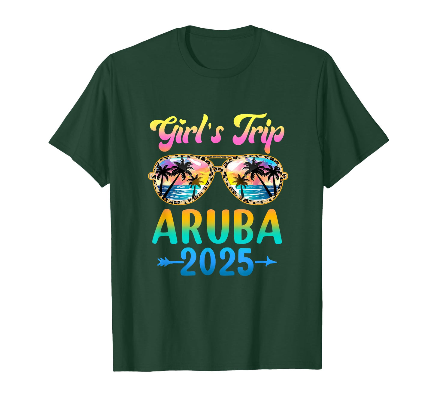 Girl's Trip Aruba 2025 Summer Vacation Sunglasses T-Shirt