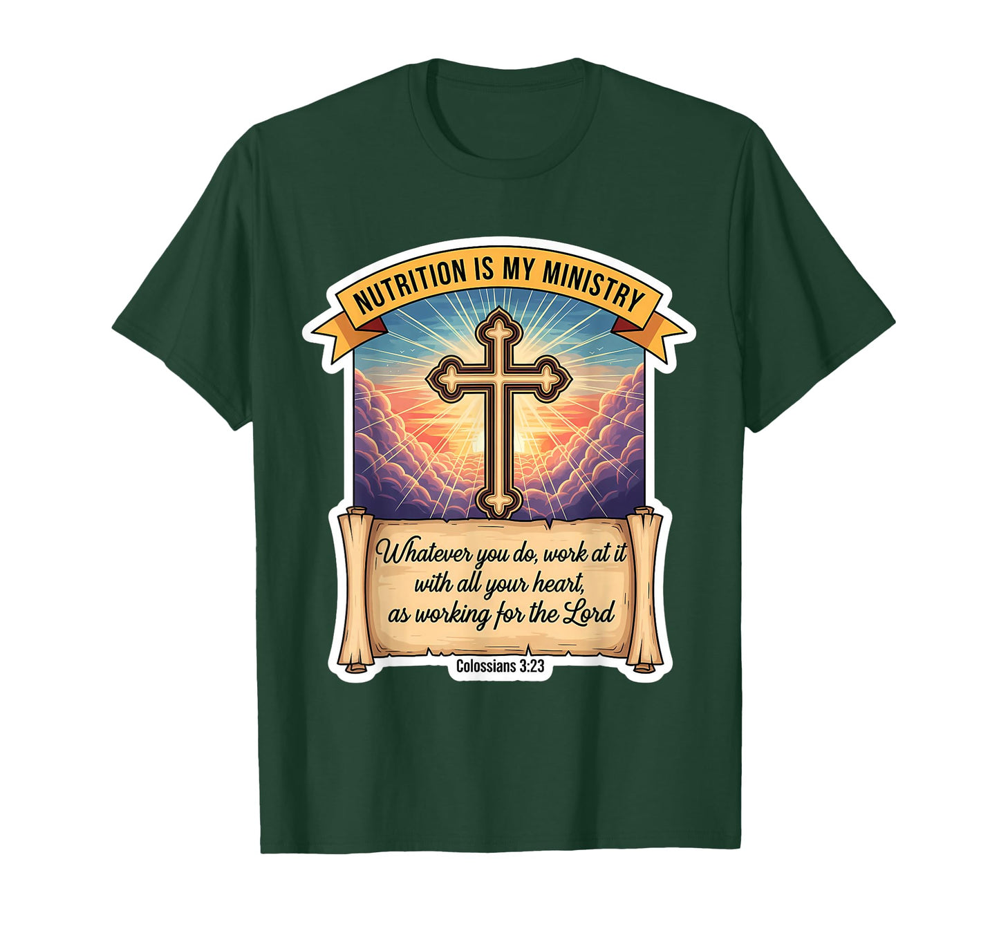 Christian Nutritionist Nutrition is My Ministry Dietitian T-Shirt