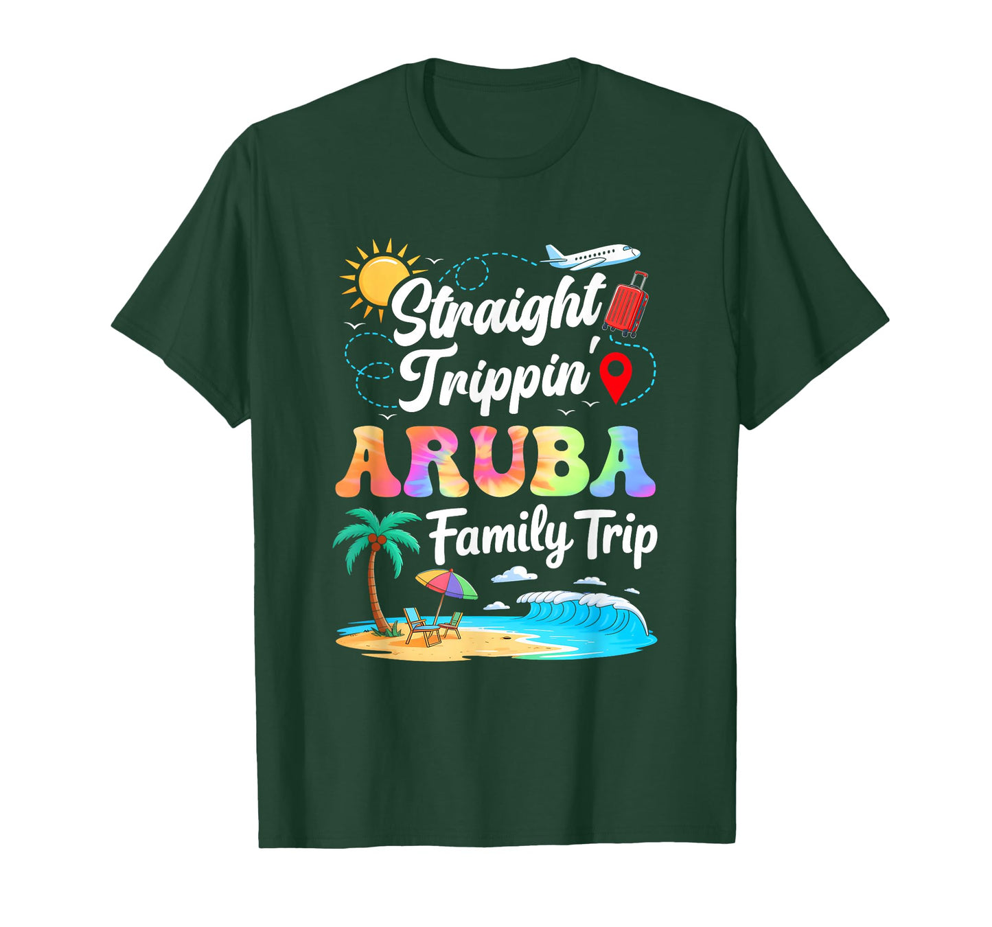 Aruba Family Vacation 2025 Straight Trippin Trip T-Shirt