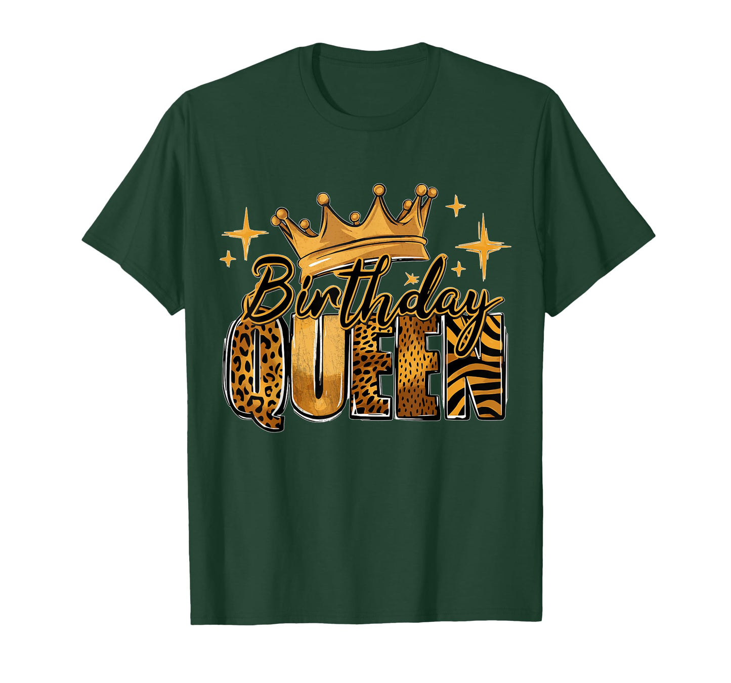 Birthday Queen Golden Crown American Afro Girls Women party T-Shirt