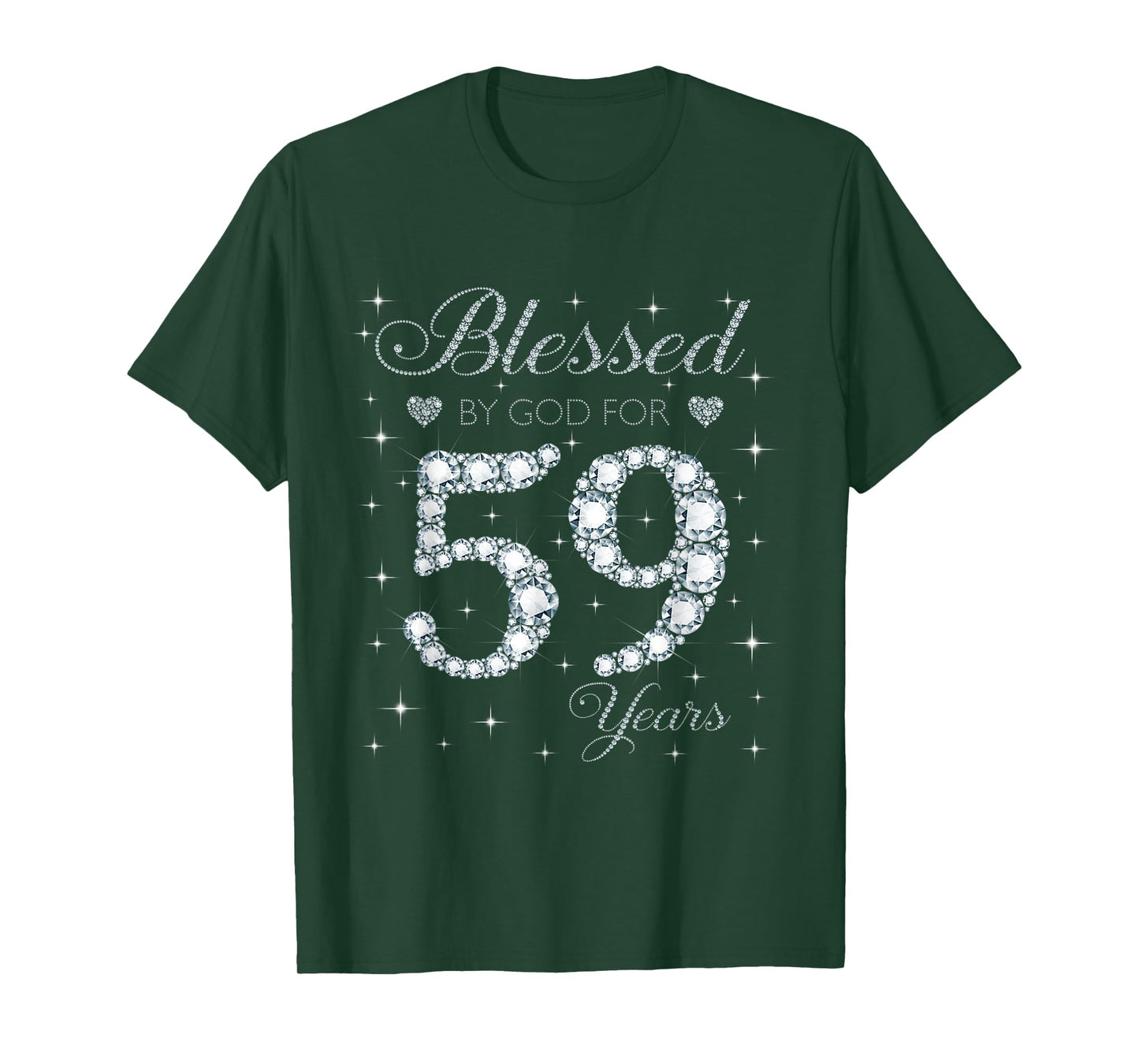 Blessed by God For 59 Years Old 59th Birthday Gift For Women T-Shirt