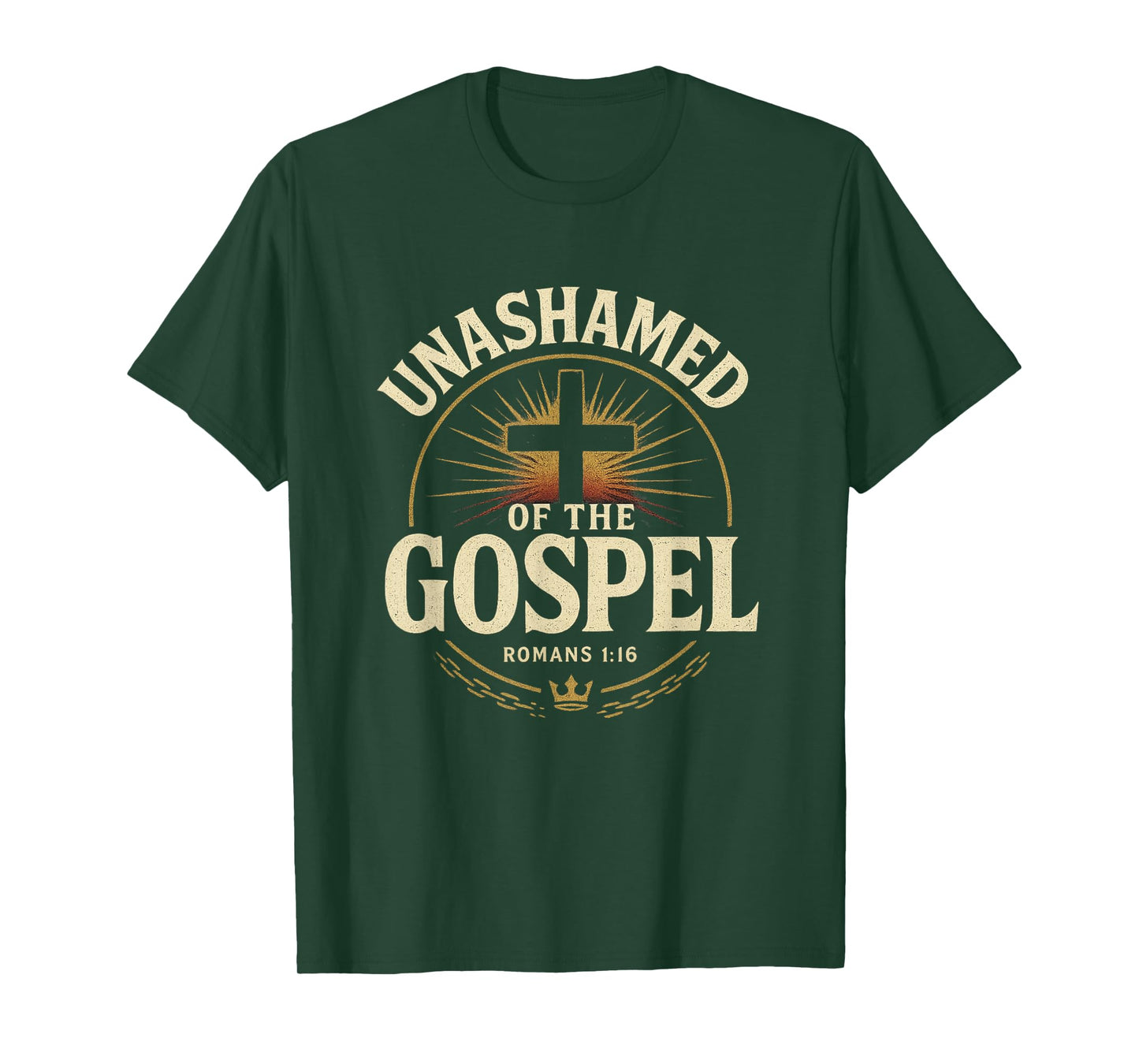 Unashamed of The Gospel Romans 1:16 Bold Christian Urban T-Shirt