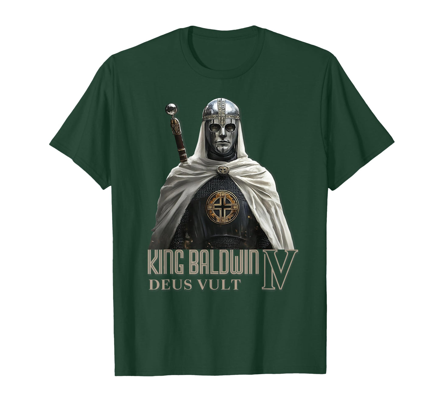 King Baldwin IV Jerusalem Cross Catholic T-Shirt