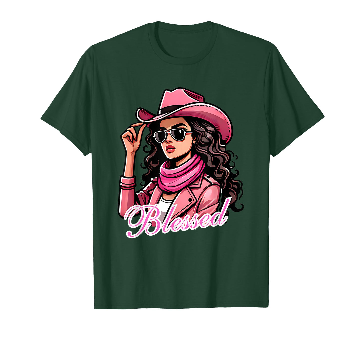 Blessed Black Cowgirl Western Swag African Christian Woman T-Shirt